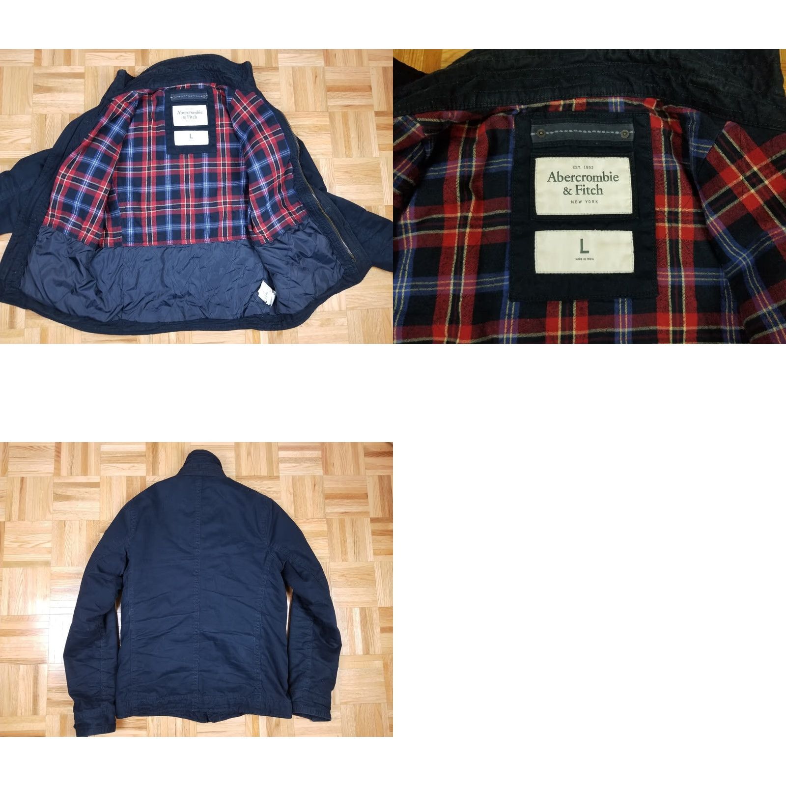 Abercrombie & Fitch VINTAGE Abercrombie & Fitch NAVY MILITARY STYLE JACKET SZ LARGE Men Jacket L Blue Striped Cotton Full Zip Vintage Size US L / EU 52-54 / 3 - 8 Thumbnail
