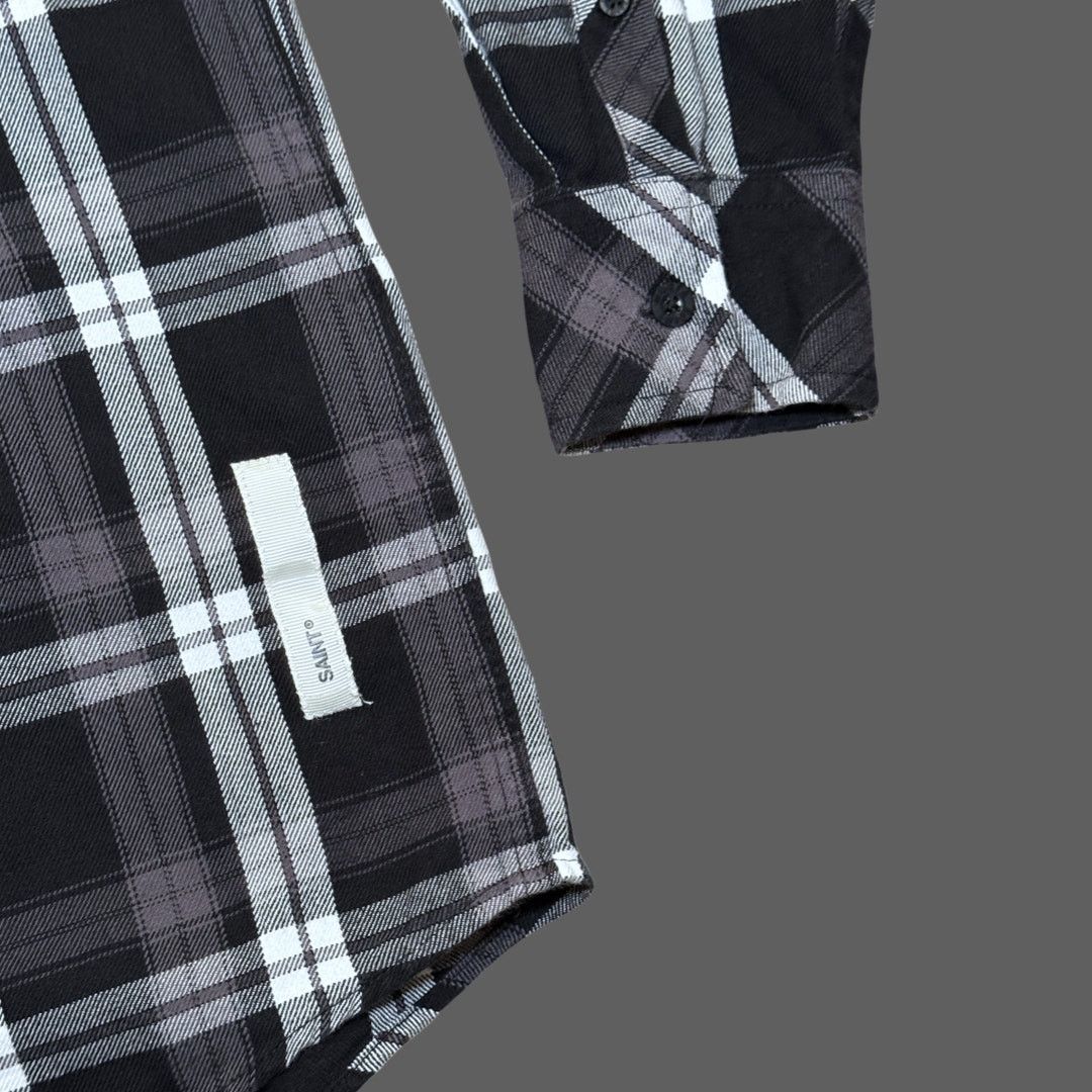 Other Saint Morta Black Gray Plaid Flannel Shirt Mens XL Size US XL / EU 56 / 4 - 2 Thumbnail