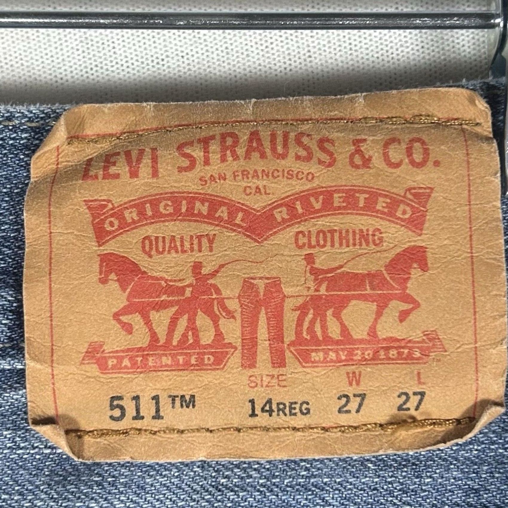 Levi's Levi's 511 Slim Straight Leg Jeans Women's Size 14 Reg Blue Denim 27 x 27 Jeans 14 Women Size 36" / US 14 / IT 50 - 4 Thumbnail