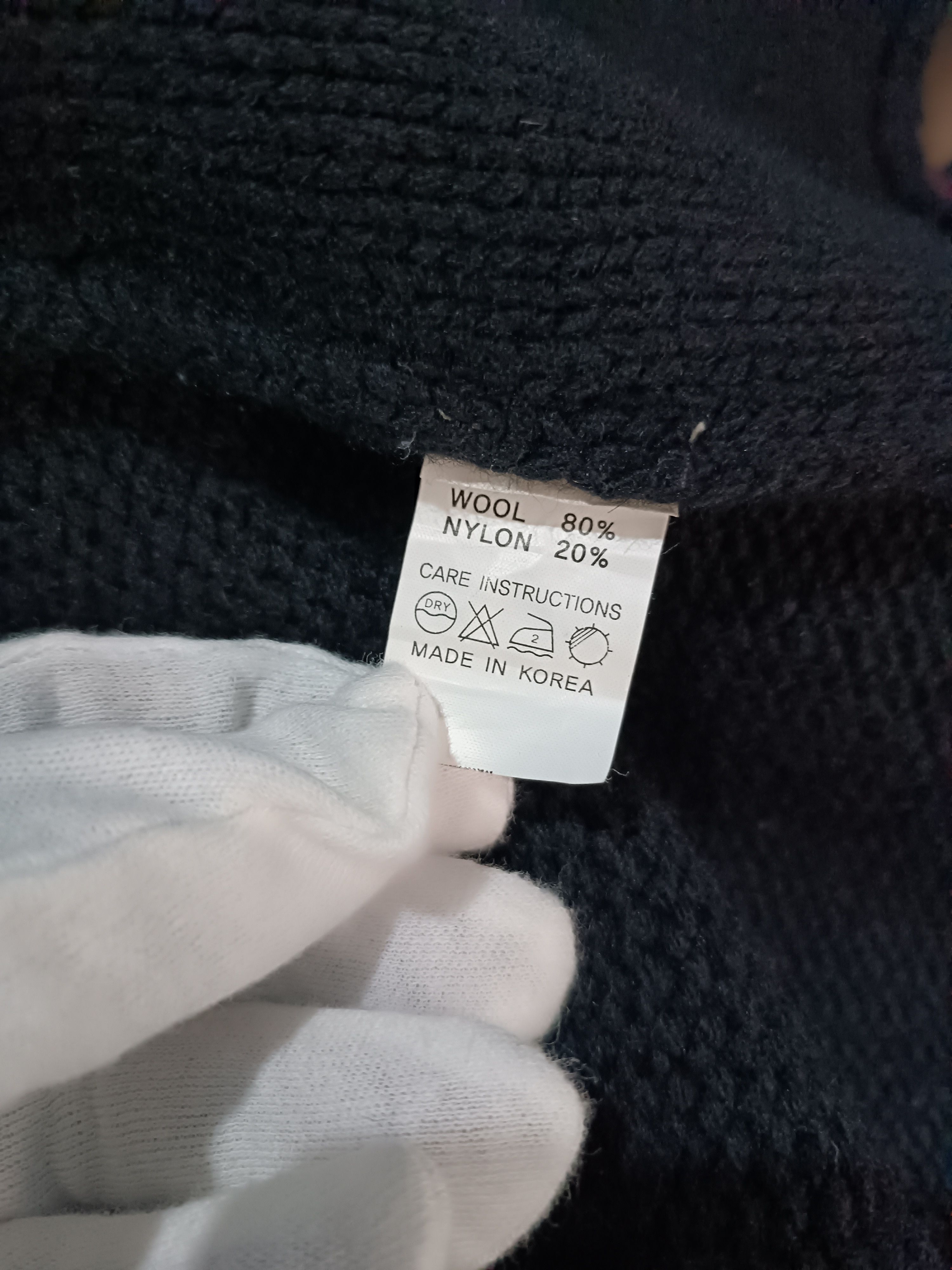 Japanese Brand Black Cardigan Knit Wool Fur Collar Size US M / EU 48-50 / 2 - 5 Thumbnail