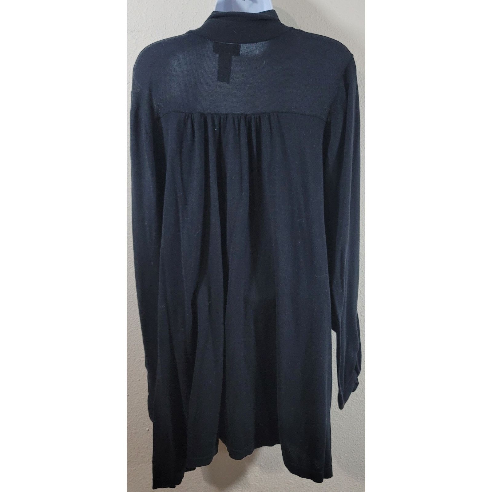 Other Lane Bryant Black Knitted Open Front Cardigan 14 16 Size XL / US 12-14 / IT 48-50 - 3 Thumbnail