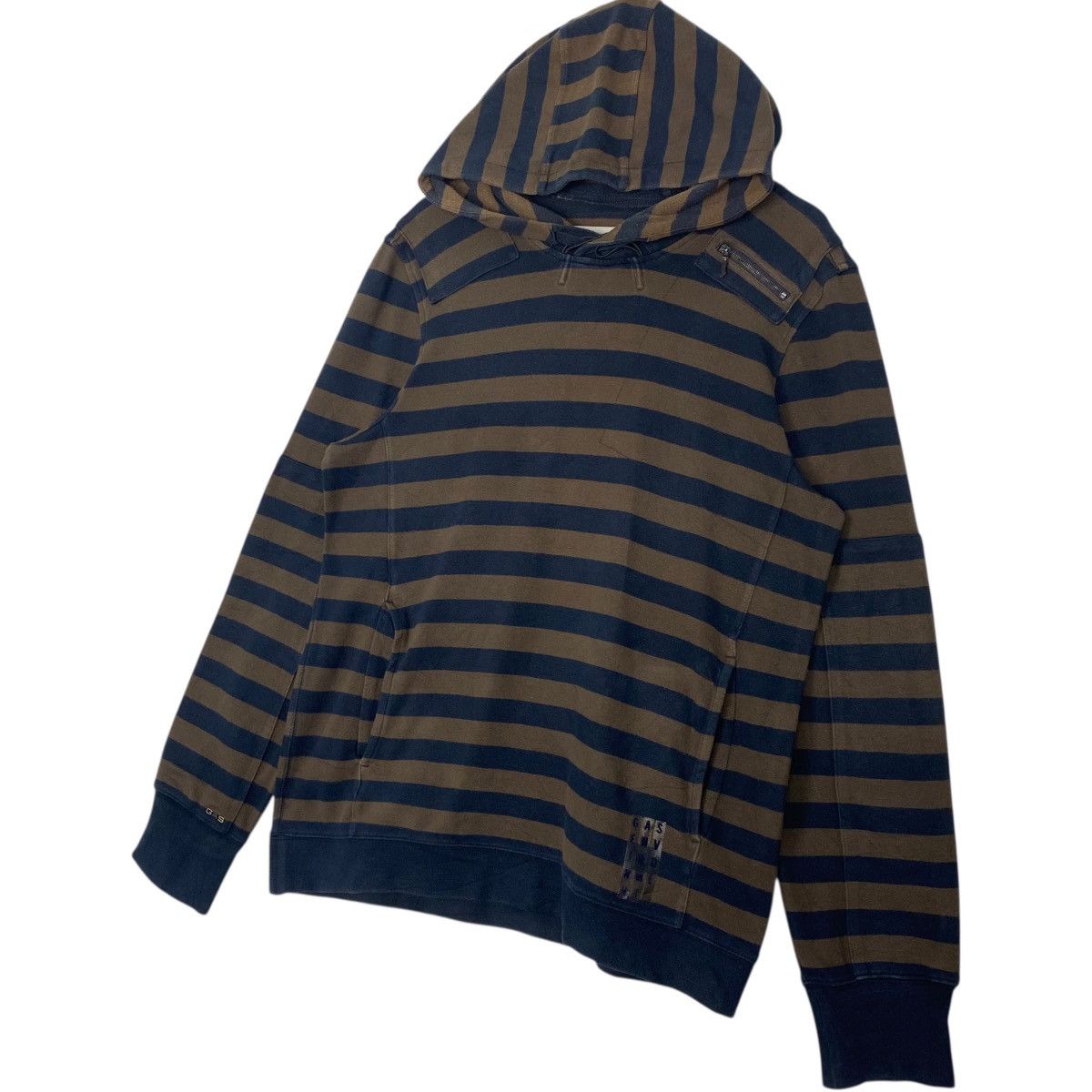 Other Vintage GAS Striped Hoodie Sweater Pullover Jumper Size L Size US L / EU 52-54 / 3 - 2 Thumbnail