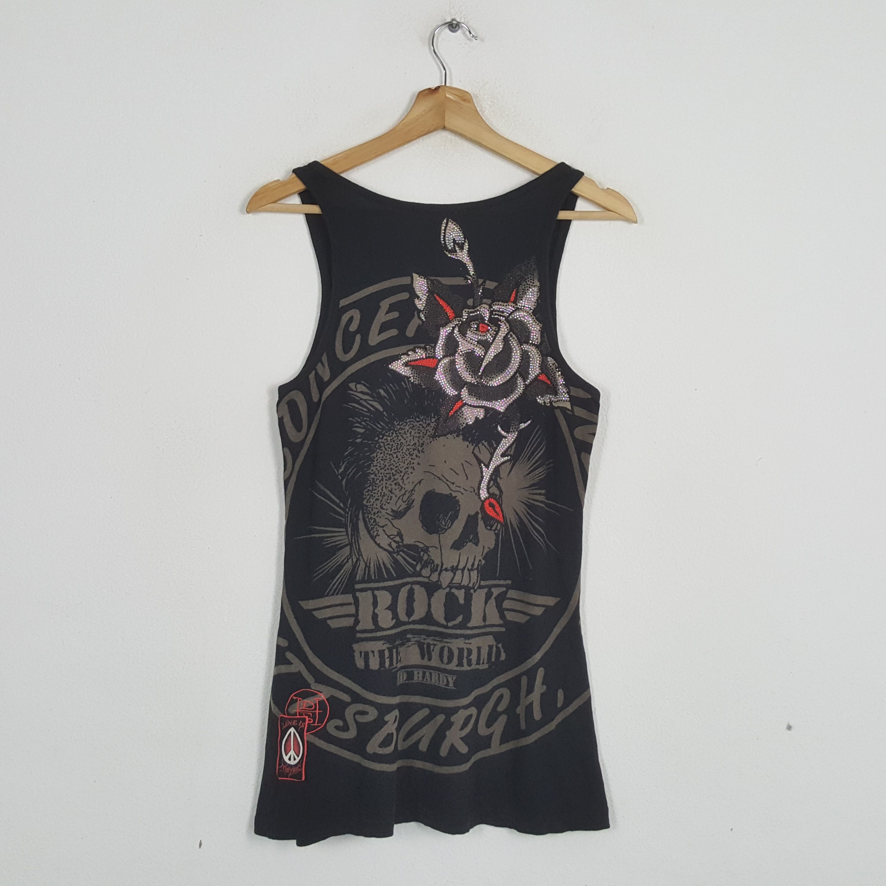 Christian Audigier × Ed Hardy × Vintage Vintage ED-HARDY by CHRISTIAN AUDIGIER Designer Tank Top Size US XS / EU 42 / 0 - 3 Thumbnail