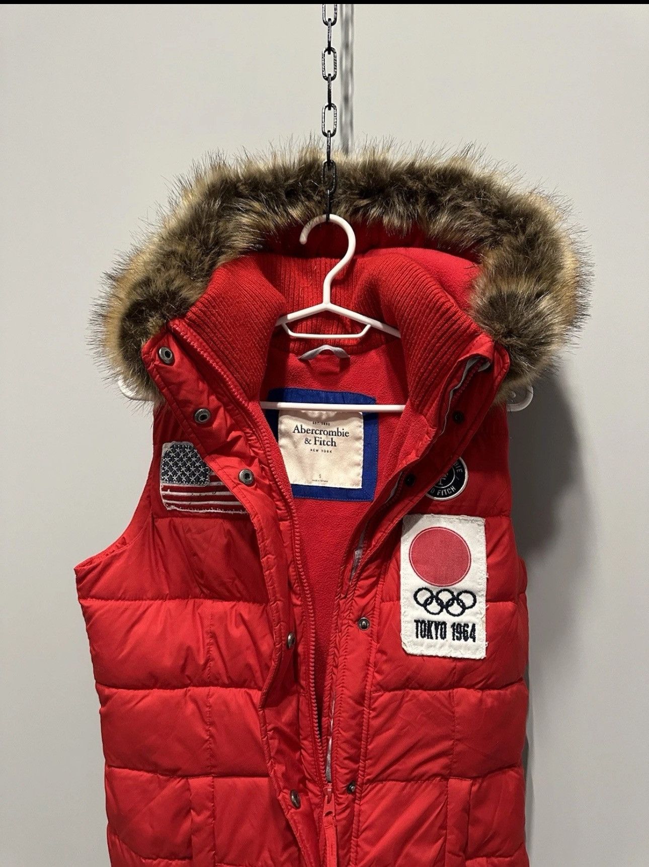 Abercrombie & Fitch CRAZY JAPAN DOWN VEST ABERCROMIE & FITCH CHIEF KEEF USA FLAG Size S / US 4 / IT 40 - 9 Thumbnail