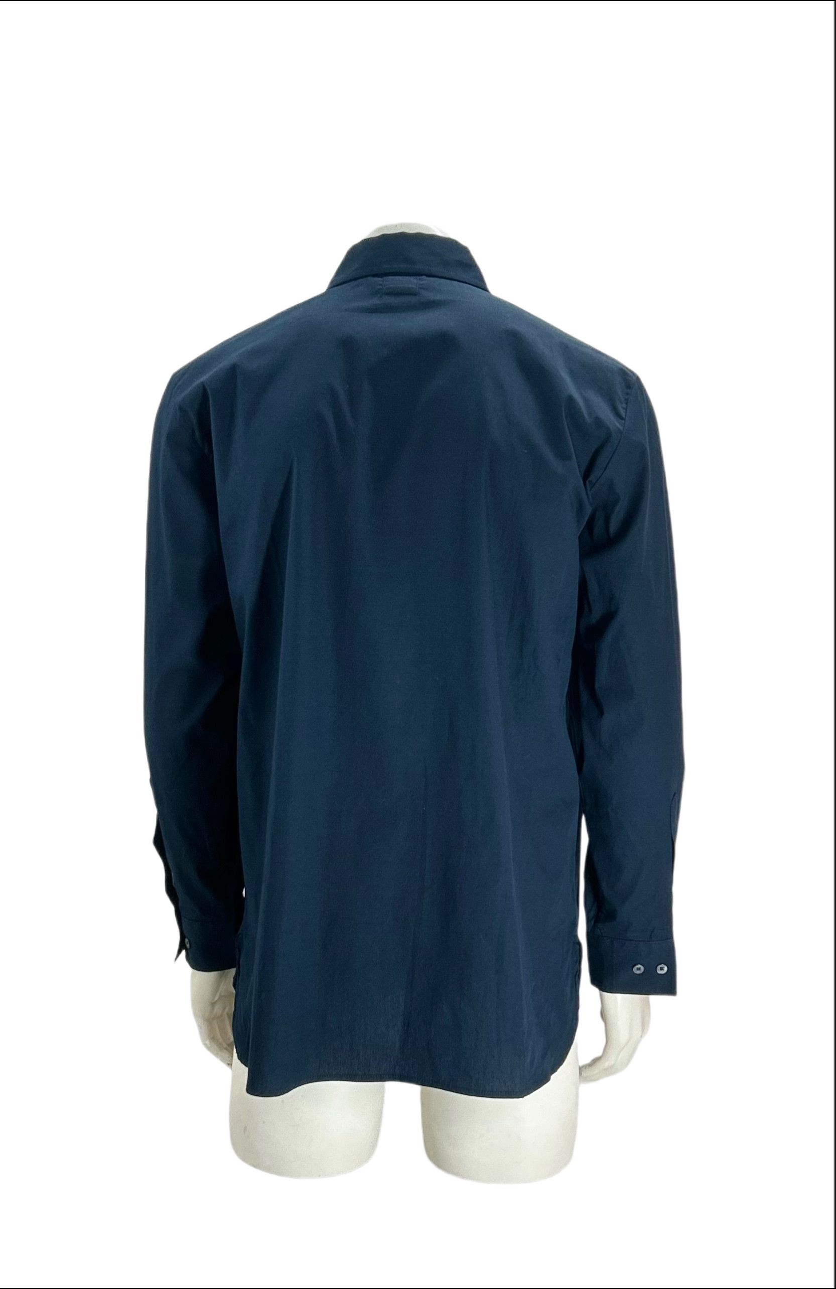 C.P. Company CP Company Blue Stretch Cotton Shirt With Covered Buttons Size US XL / EU 56 / 4 - 3 Thumbnail