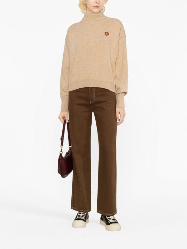 Kenzo o1y1025 Turtleneck Sweater in Camel Size XS / US 0-2 / IT 36-38 - 4 Thumbnail