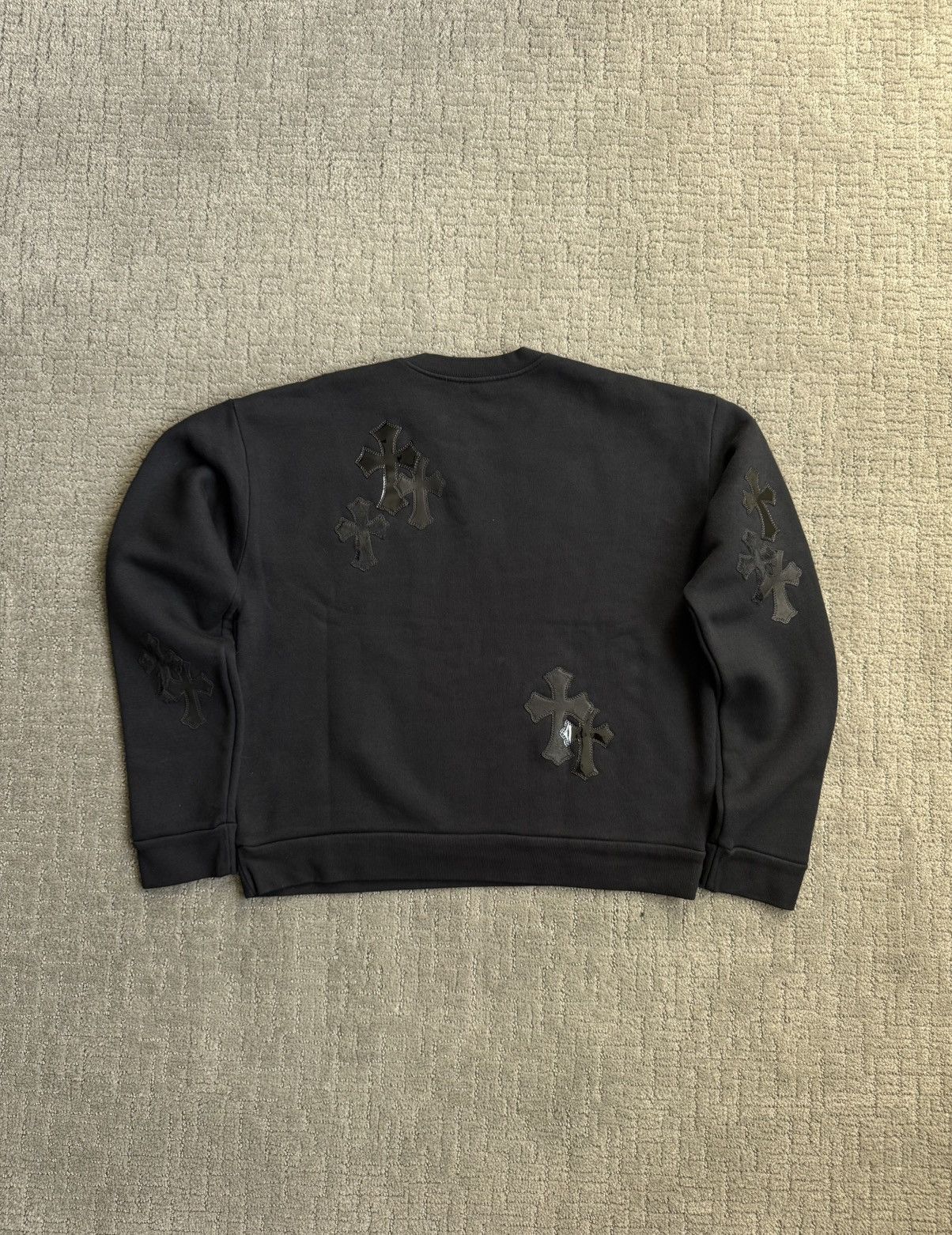 Chrome Hearts CROSS PATCH CREWNECK SWEATSHIRT BLACK Size US XS / EU 42 / 0 - 2 Thumbnail