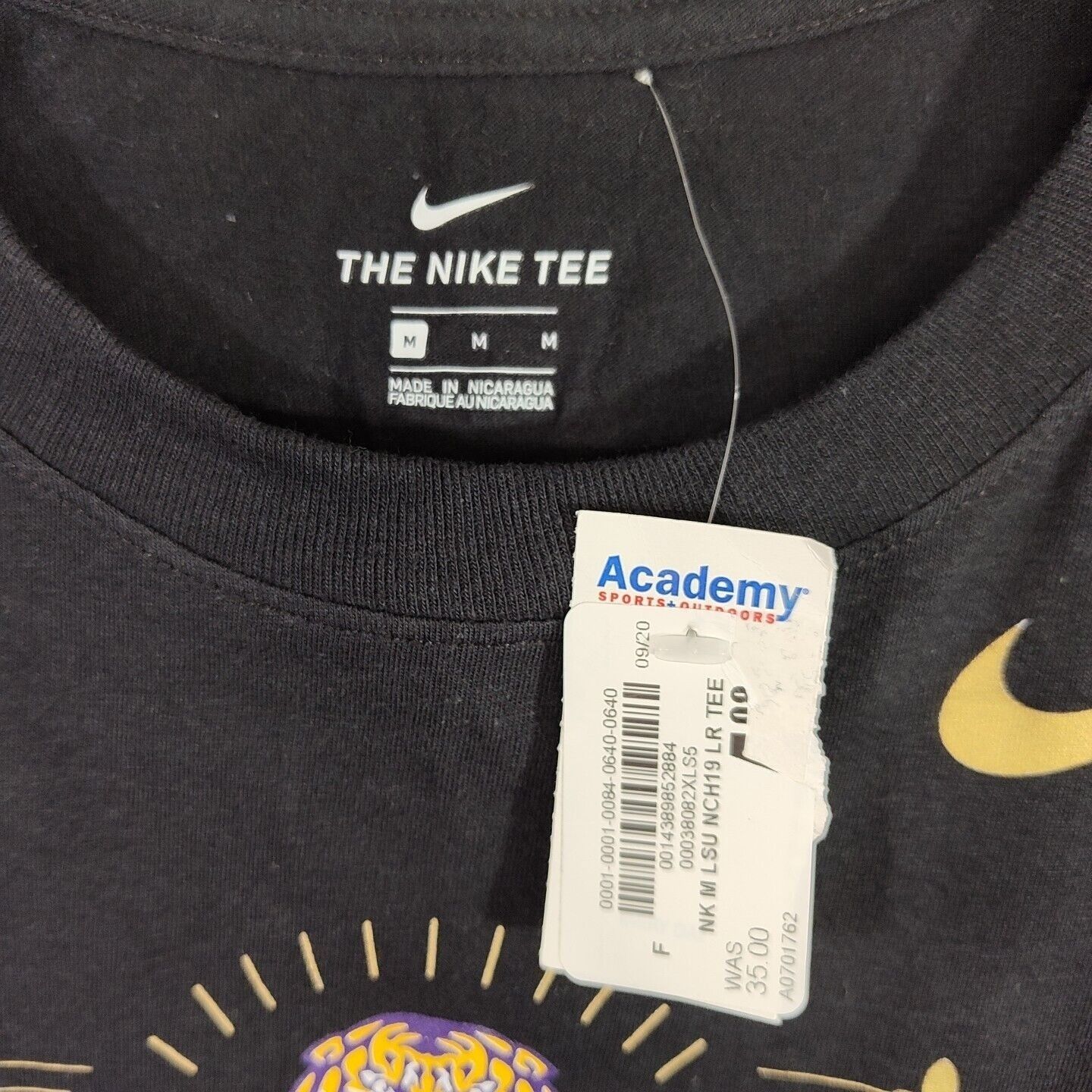 Nike Nike The Nike Tee Black Gold LSU T-Shirt 2019 Women Size M Size M / US 6-8 / IT 42-44 - 4 Thumbnail