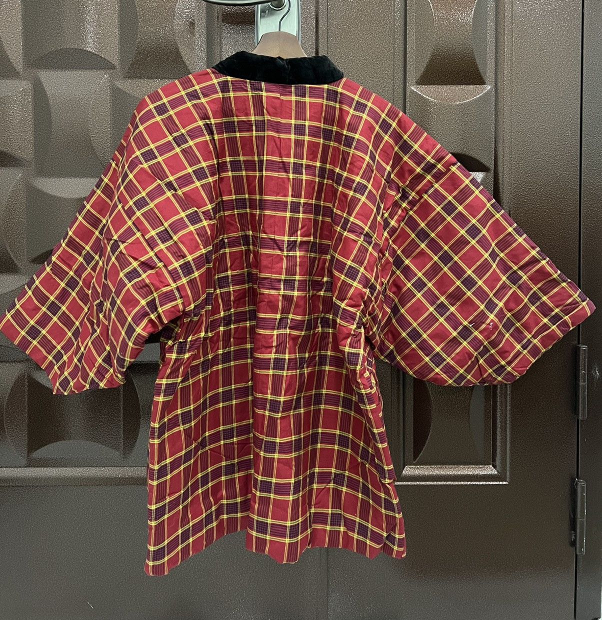 Japanese Brand Japanese Style Padded Kimono Jacket – Red Tartan Check Size US L / EU 52-54 / 3 - 5 Thumbnail