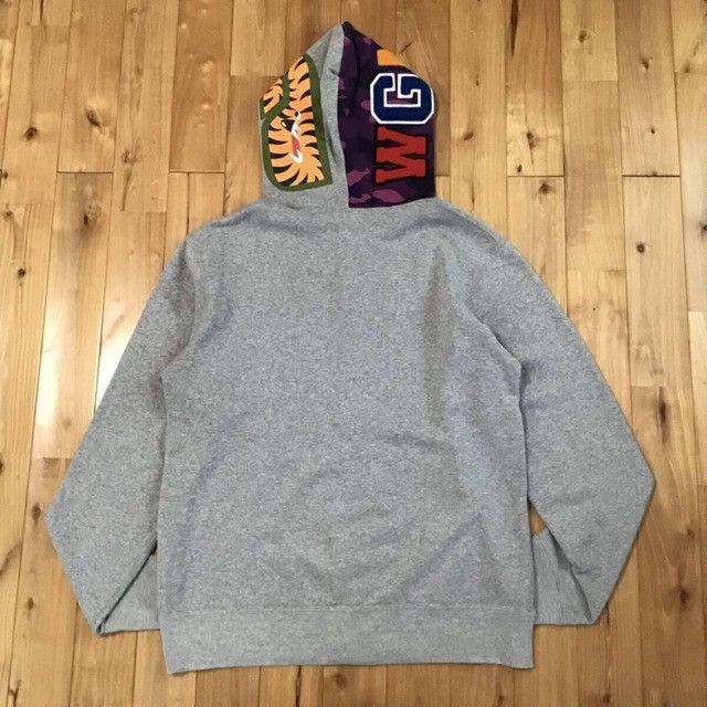 Bape BAPE Purple x Gray Shark Full Zip Hoodie a bathing ape Size US XL / EU 56 / 4 - 2 Thumbnail