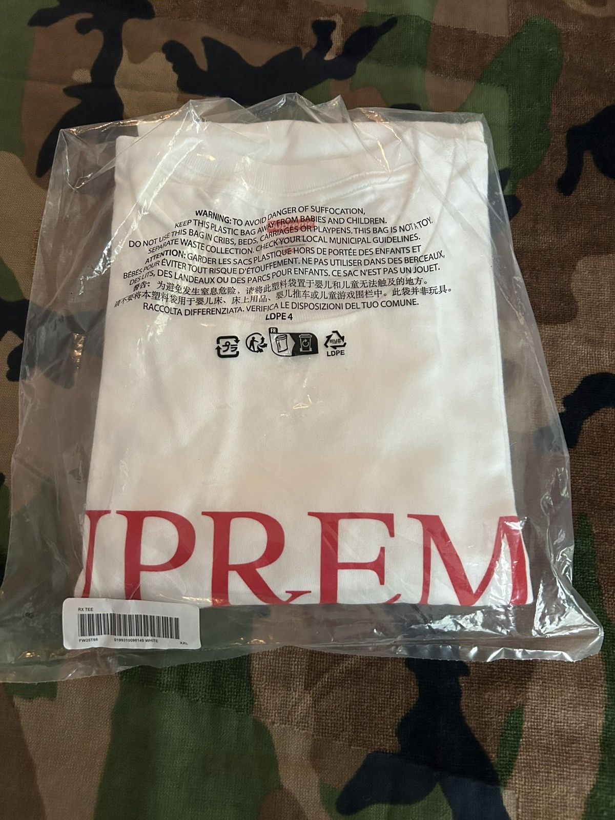 Supreme Supreme RX Tee White XXL FW25 Size US XXL / EU 58 / 5 - 2 Thumbnail