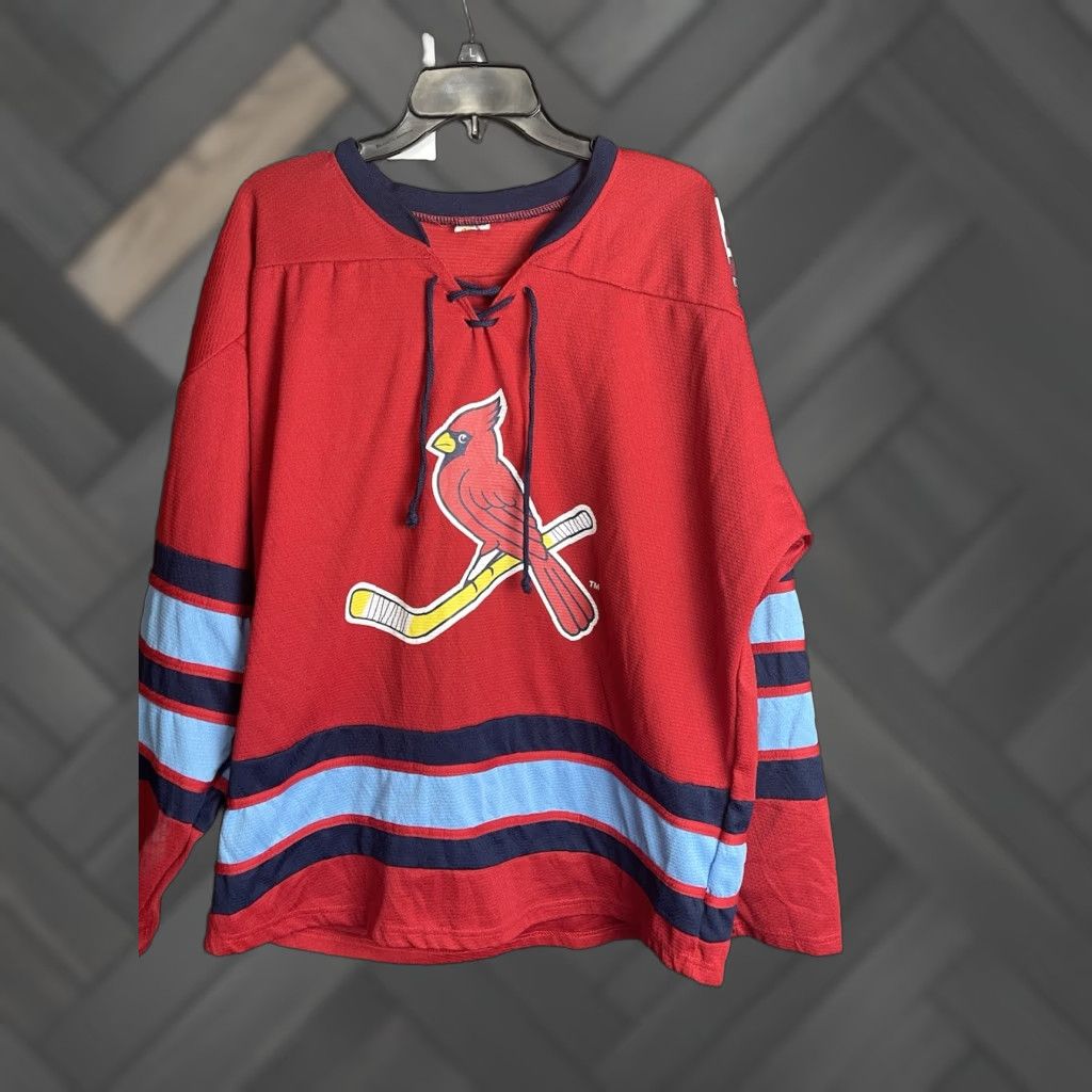 Cardinals Jersey Mens XL Red Long Sleeve Hockey St Louis Giveaway