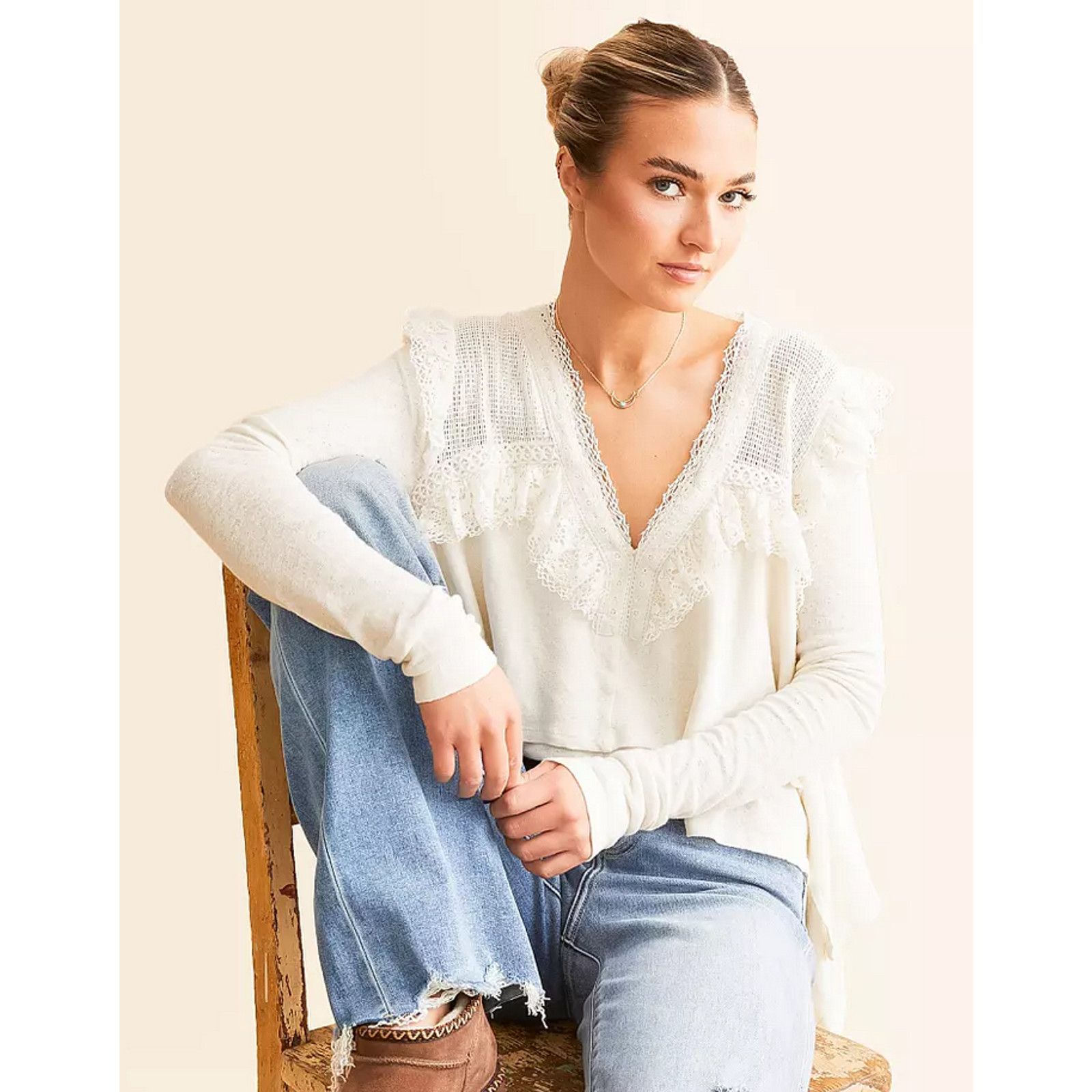 Free People Free People Women Eva Cropped Top Tea Size M Size M / US 6-8 / IT 42-44 - 1 Thumbnail