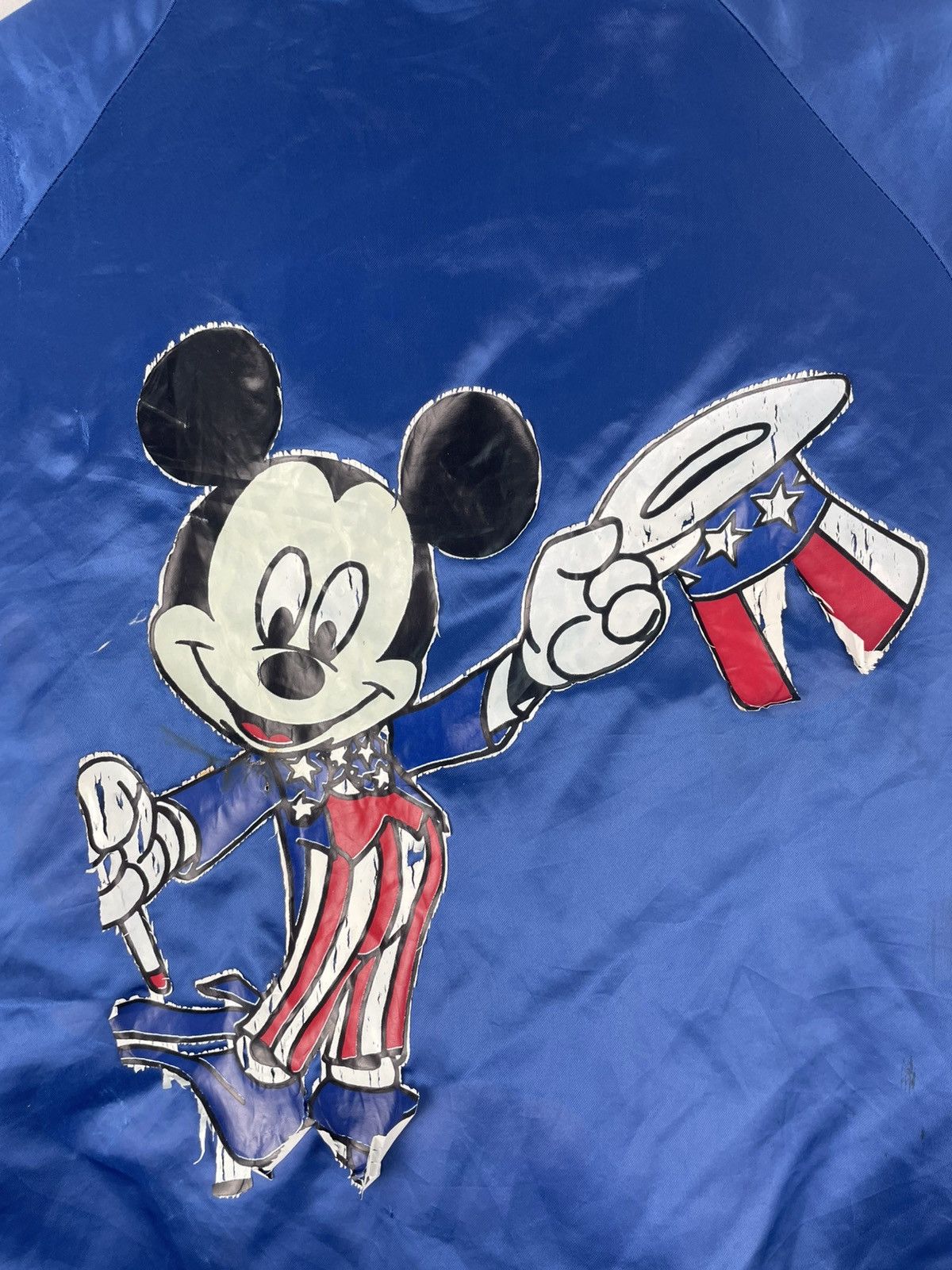 Chalk Line × Disney × Mickey Mouse Vintage 90s Mickey Mouse Satin Bomber Varsity Jacket Size US M / EU 48-50 / 2 - 8 Thumbnail