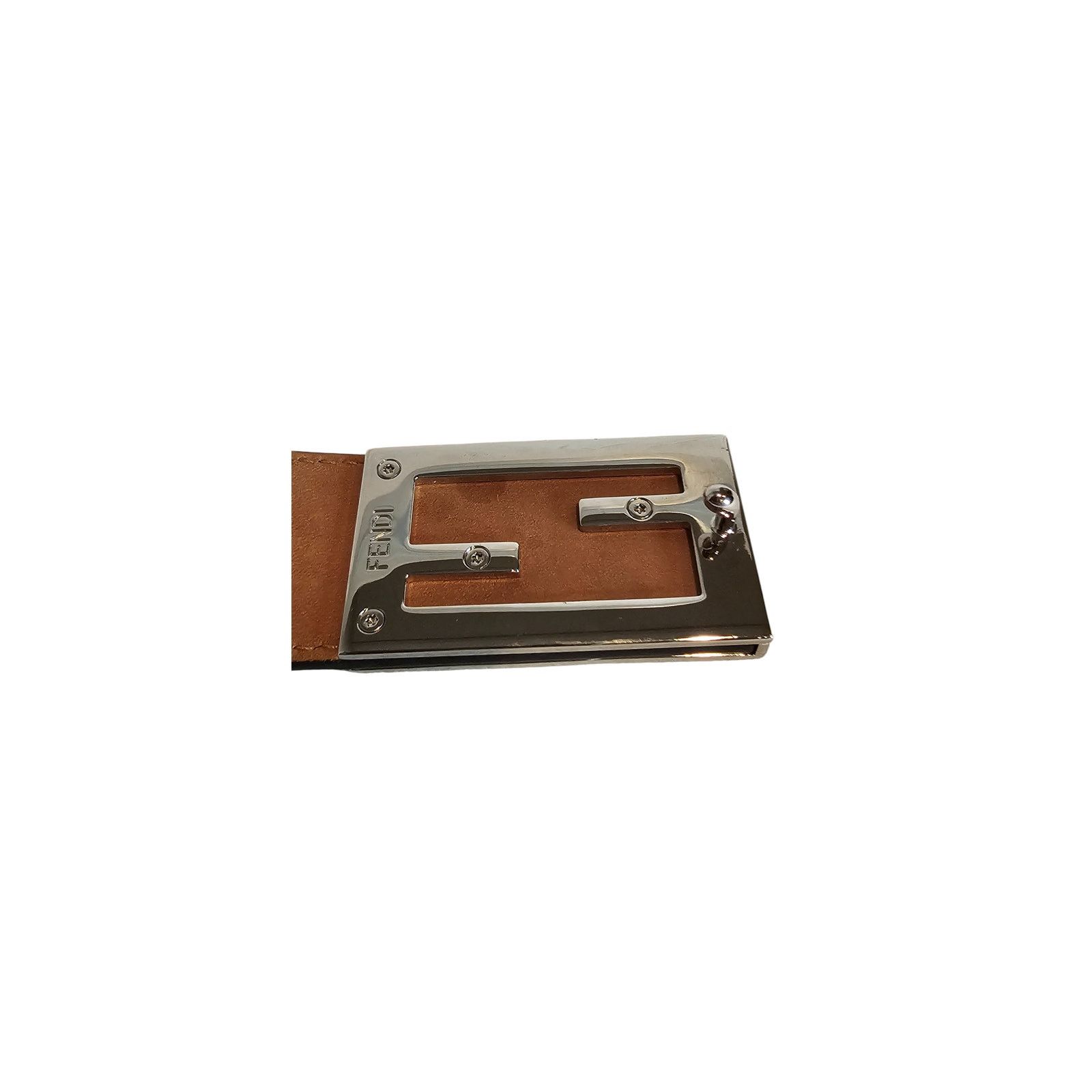 Fendi FENDI Baguette Sand Brown Calf Leather Silver Hardware Belt Size ONE SIZE - 6 Thumbnail