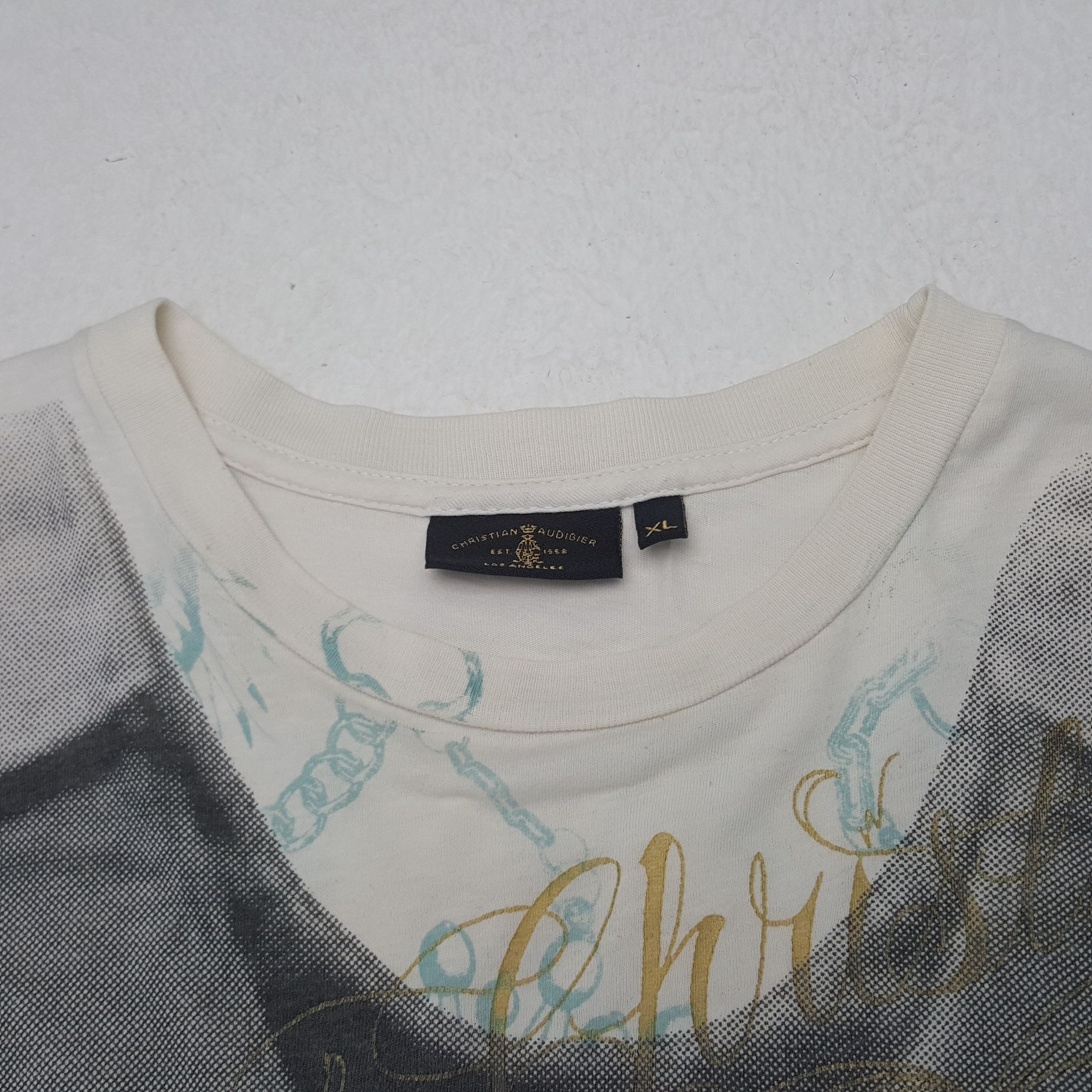Christian Audigier × Designer × Vintage Vintage Christian Audigier Los Angeles Shield Tshirt Size US L / EU 52-54 / 3 - 5 Thumbnail