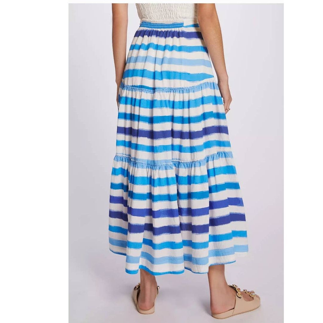Anthropologie New Anthropologie Maeve Striped A-Line Midi Skirt $148 XS Size 26" / US 2 / IT 38 - 3 Thumbnail