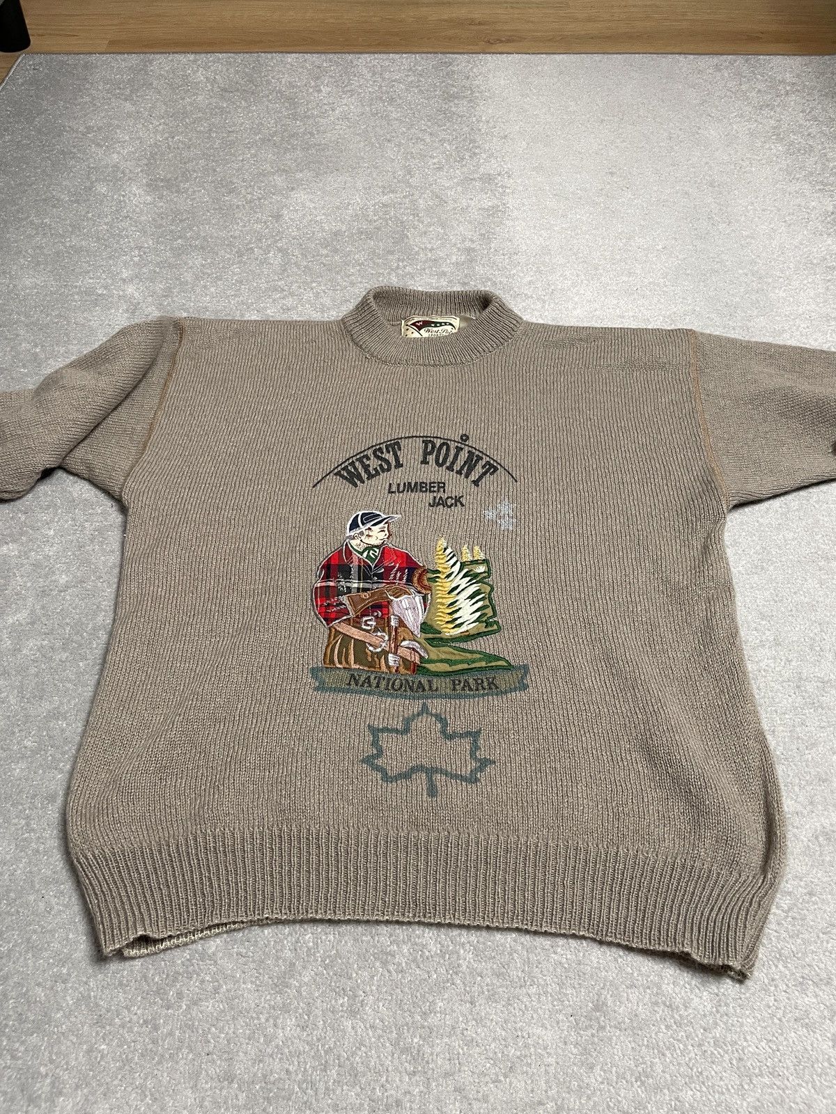 Vintage Vintage Beige Wool Knitwear Jumper Sweater Embroidered Size US L / EU 52-54 / 3 - 2 Thumbnail