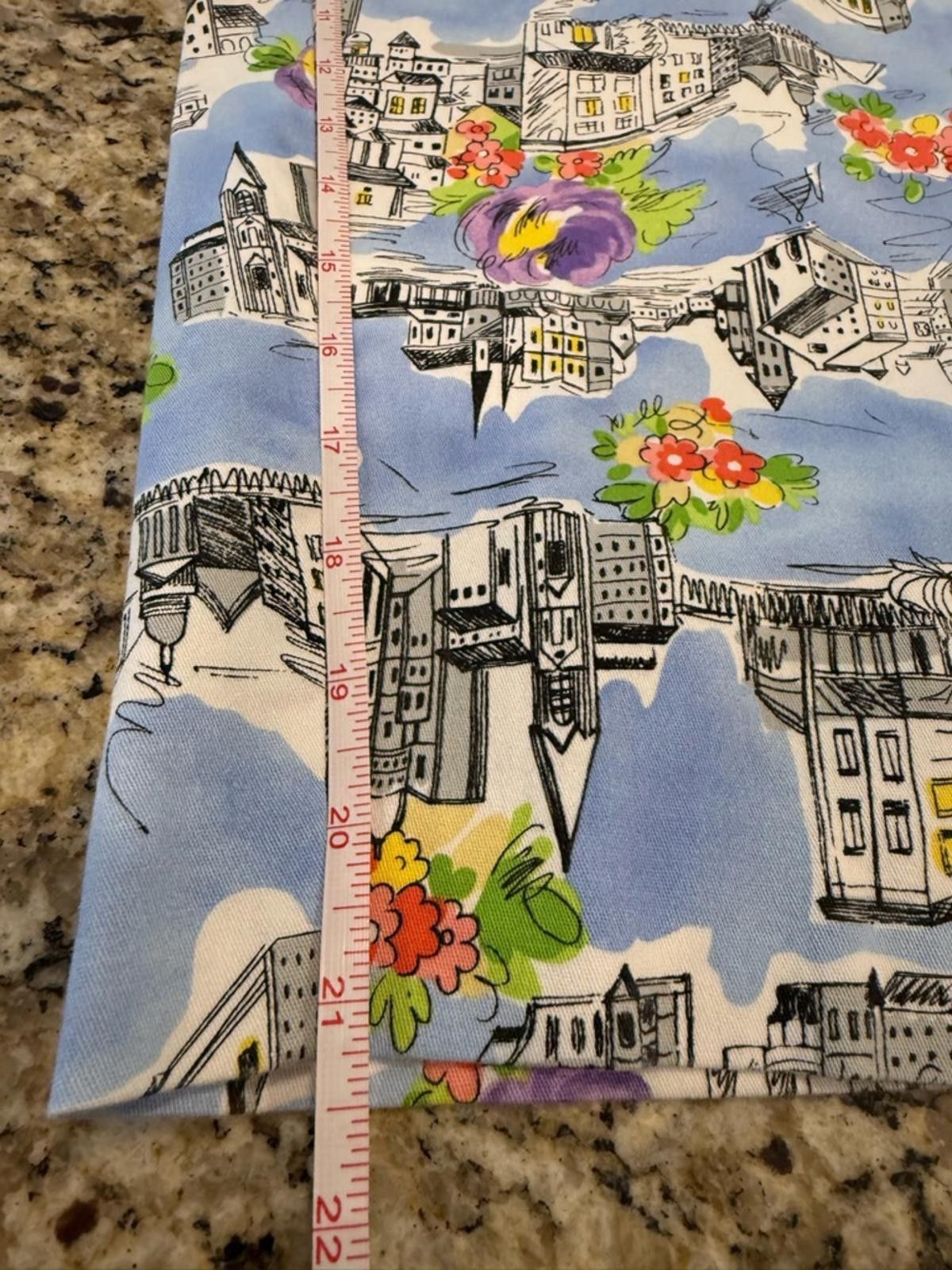 Other Briggs colorful boho floral city scene cropped pants SZ 18W Size 40" / US 18 - 9 Thumbnail