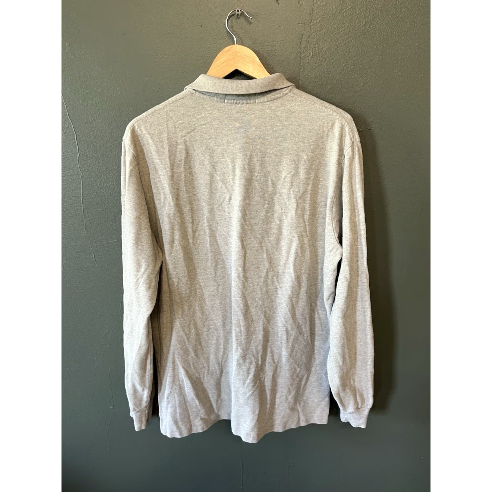 Polo Ralph Lauren Y2K Polo Ralph Lauren Mens Gray Long Sleeve Polo Shirt Size L Size US L / EU 52-54 / 3 - 2 Thumbnail