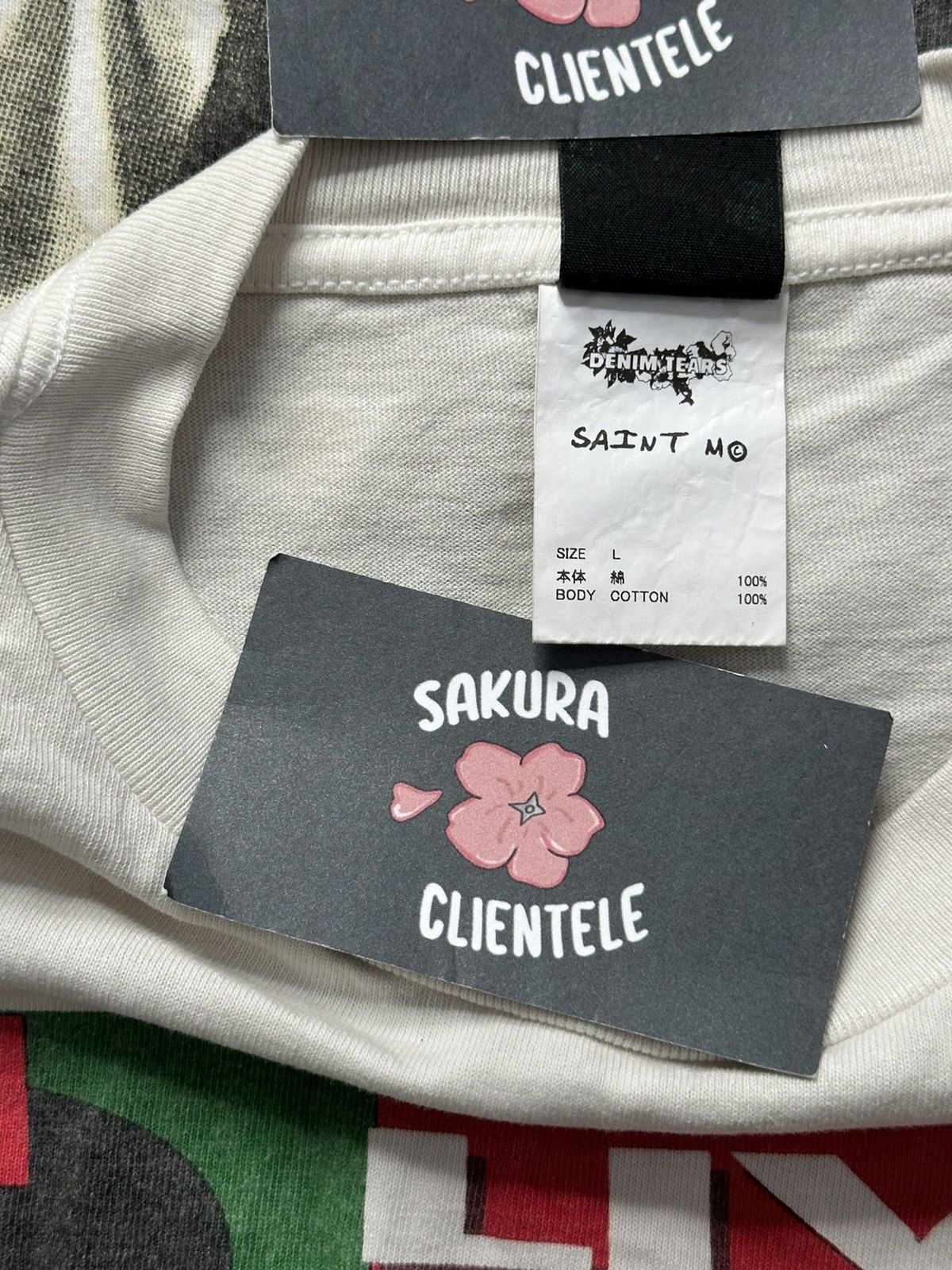 DENIM TEARS × Japanese Brand × Saint Michael Saint Mxxxxxx Michael Denim Tears 2 Lives Crew S/S Tee Shirt Size US L / EU 52-54 / 3 - 4 Thumbnail
