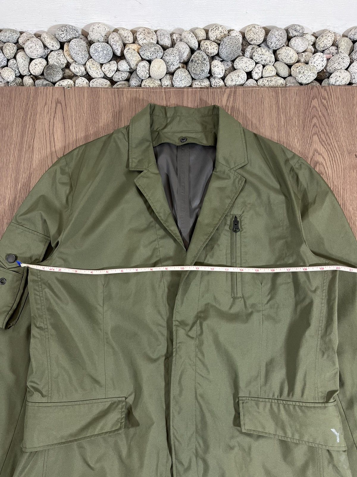 Y-3 Adidas Y-3 Gore-Tex Technical Tailored Blazer – Olive Green Size 40R - 13 Thumbnail