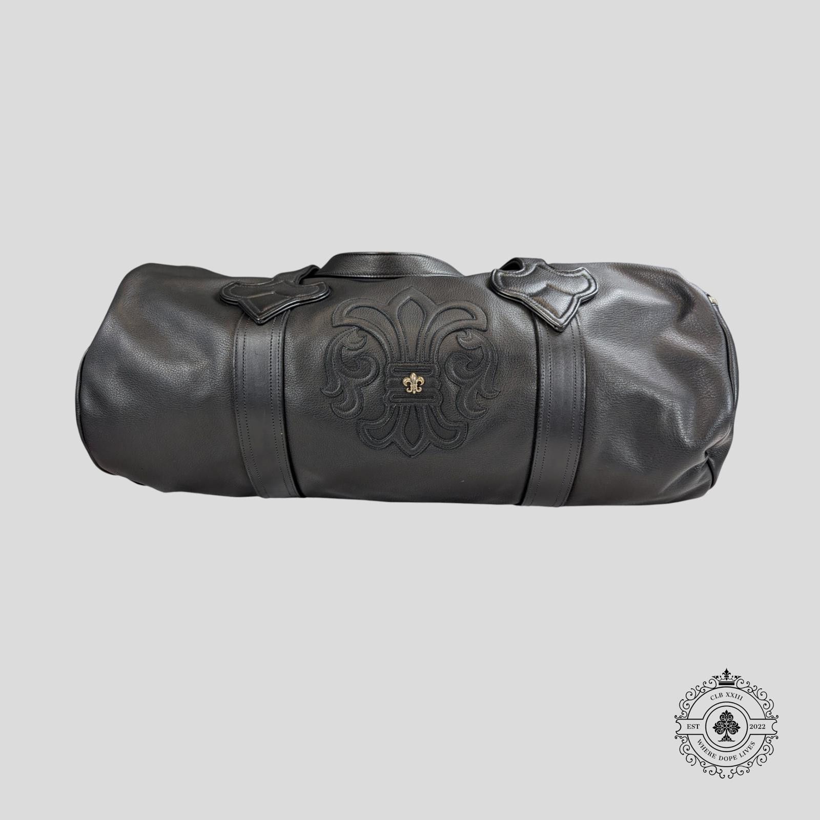 Chrome Hearts Chrome Hearts Fleur Patch Leather Duffle in Black Size ONE SIZE - 1 Thumbnail