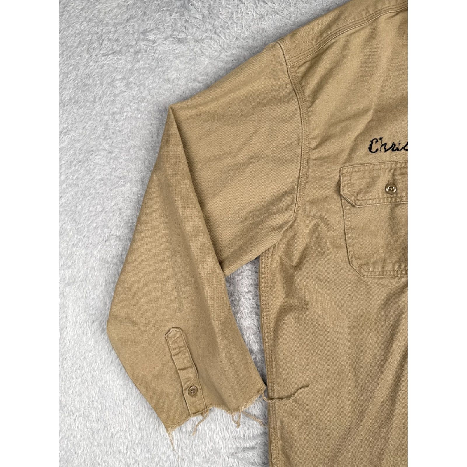 Carhartt Carhartt Shirt Men Large Beige Long Sleeve Button-Up Cotton Blend Fire Resistant Size US L / EU 52-54 / 3 - 3 Thumbnail