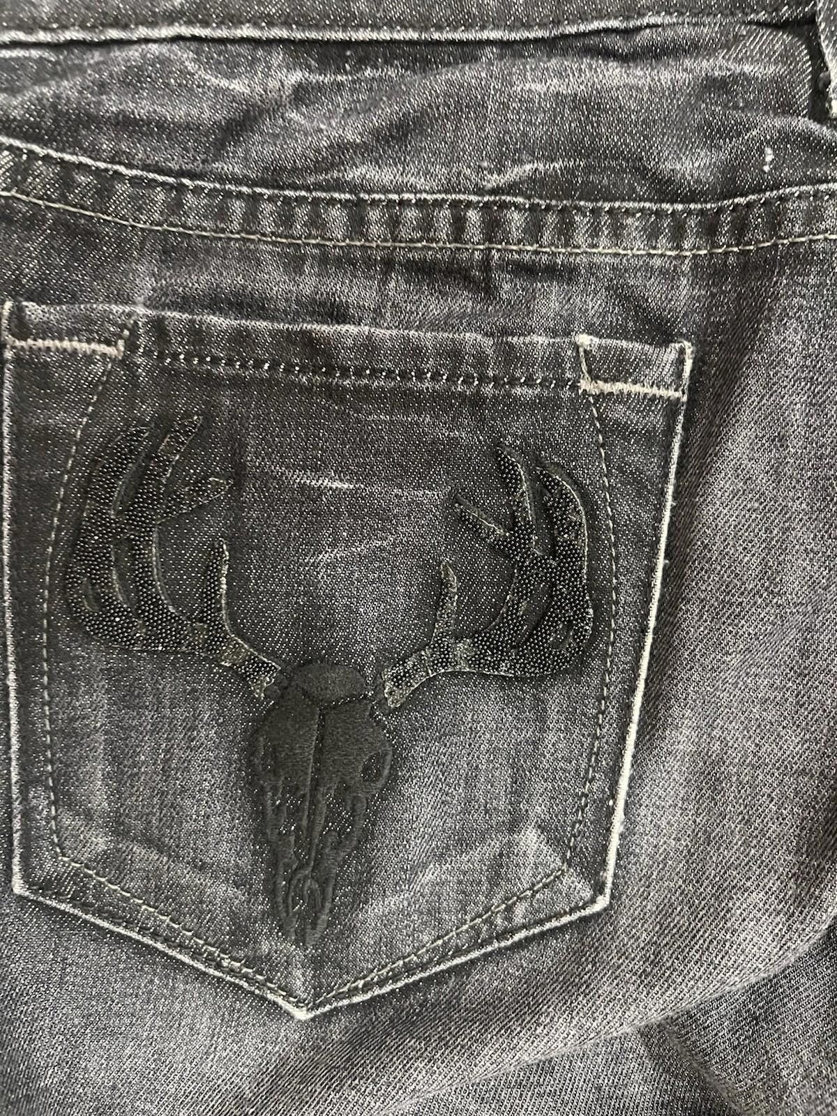 Affliction Affliction Bianca Y2K Black Skinny Jeans Deer Skull Gothic Size 25" / US 0 / IT 36 - 6 Thumbnail