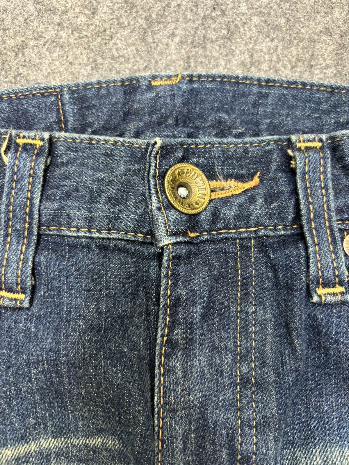Edwin 💥Insane Rust Wash💥Sick Edwin Stone Wash Slim Denim F654 Size US 29 - 7 Thumbnail