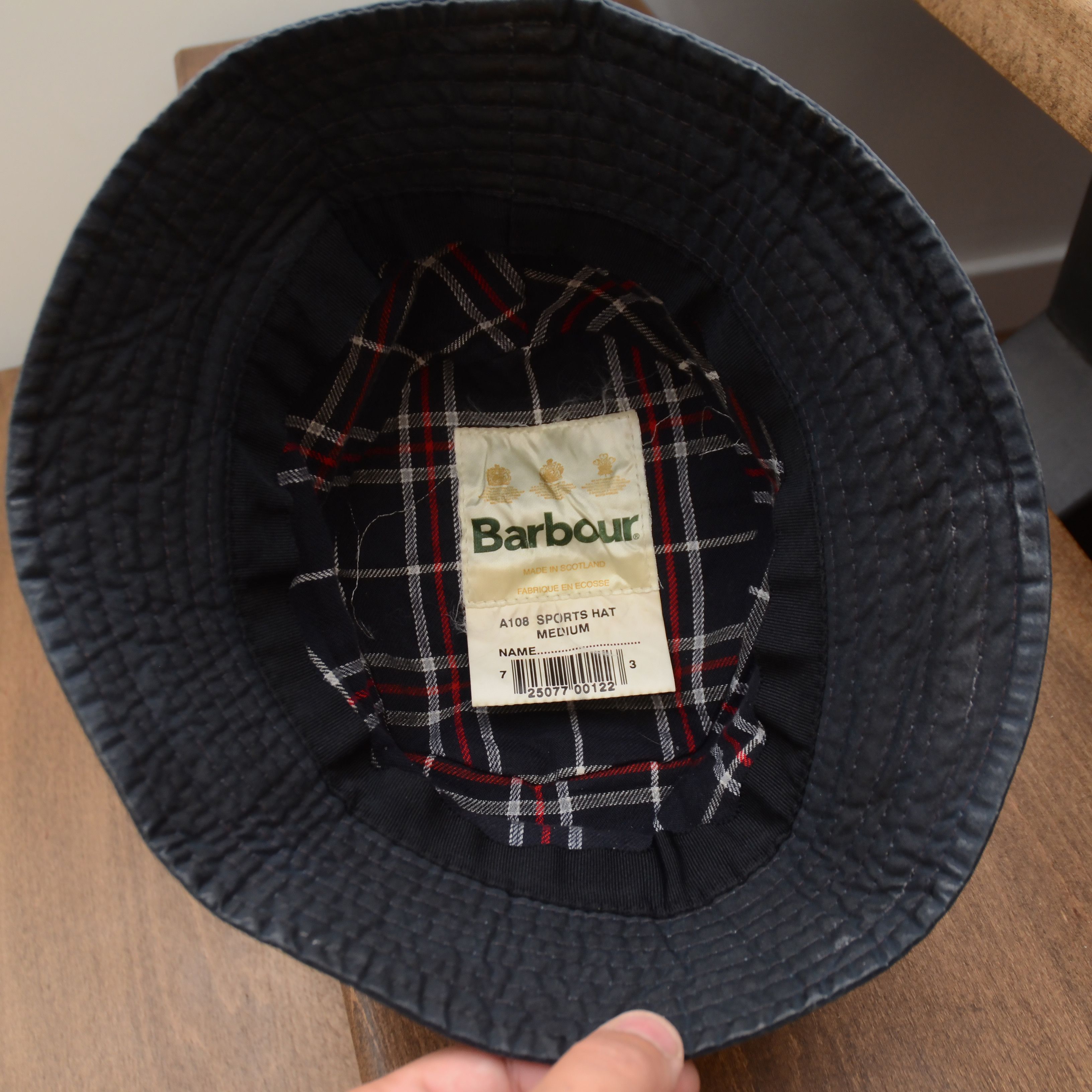 Barbour Vintage Barbour Bucket Panama Hat Wax Dark Blue Size ONE SIZE - 9 Thumbnail