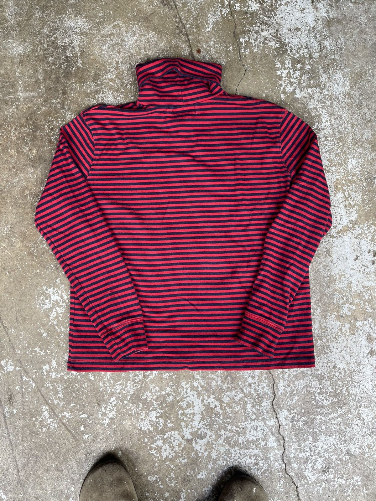 Ralph Lauren Vintage 90s Ralph Lauren Striped Turtleneck Shirt Size L / US 10 / IT 46 - 4 Thumbnail