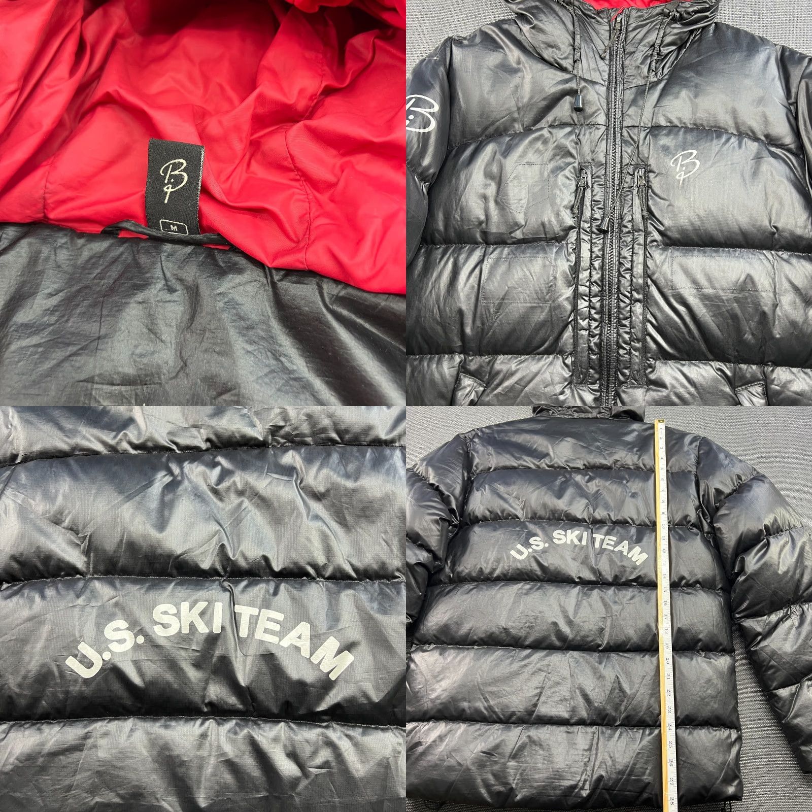 Vintage Bjorn Daehlie US Ski Team Goose Down Jacket Mens Medium Hooded XC Black Jacket Size US M / EU 48-50 / 2 - 9 Thumbnail