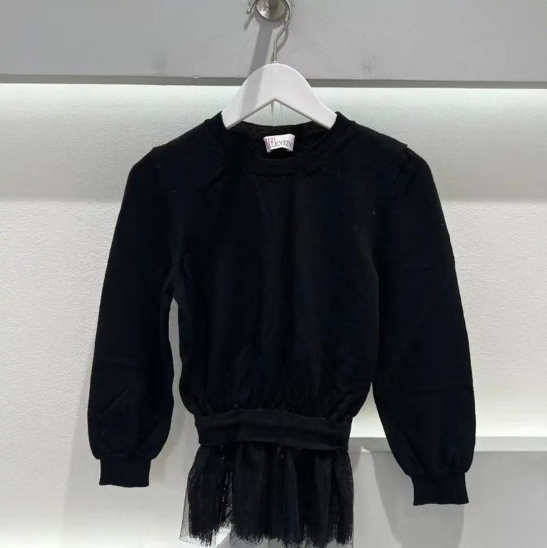 Valentino Valentino Black Long Sleeve Women's Top 0089 Size L / US 10 / IT 46 - 1 Thumbnail