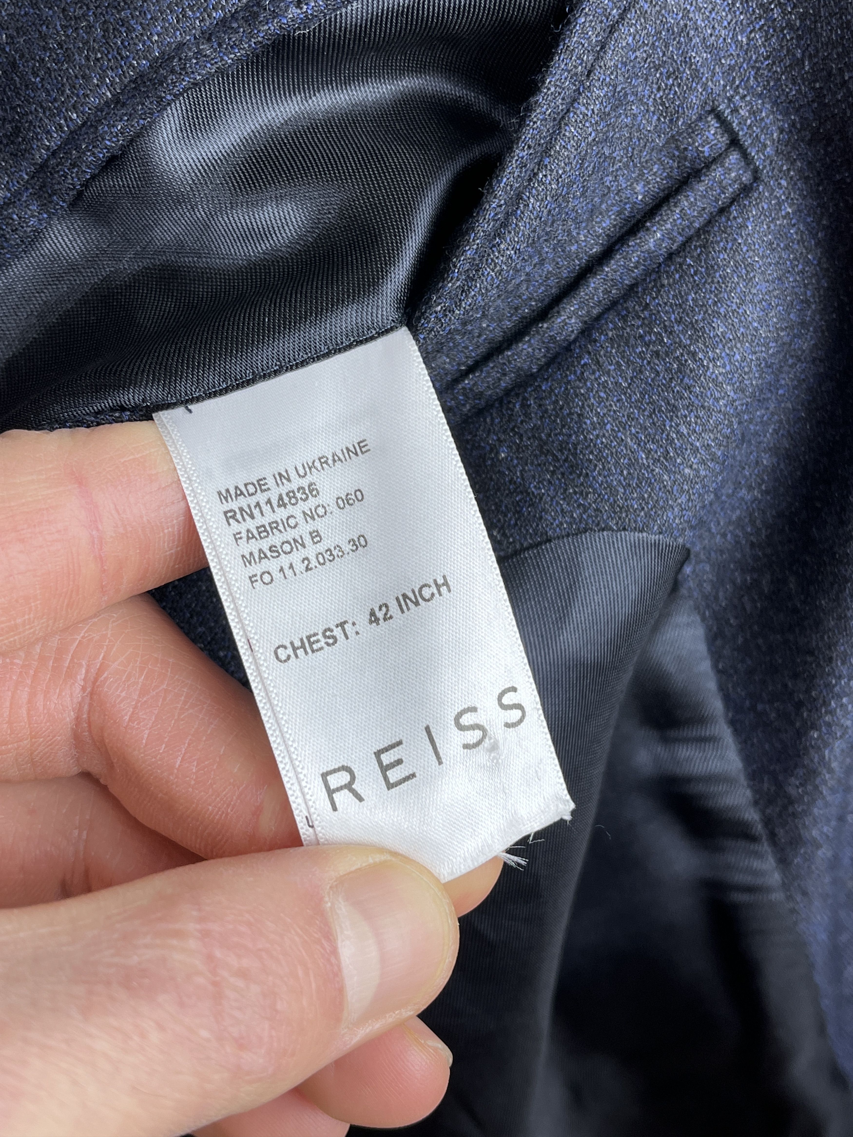 Reiss Reiss Wool Balzer Jacket Sport Coat One Button Chest 42 inch Size 42R - 14 Thumbnail