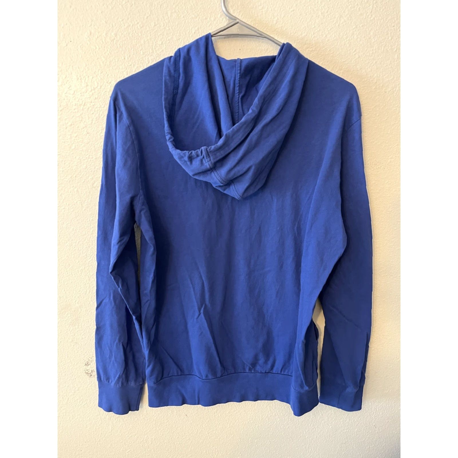 Lacoste Lacoste Mens Hoodie T-Shirt Blue Long Sleeve Lightweight Pullover Casual Crew Neck Knit Cotton Regular S Small Size US S / EU 44-46 / 1 - 2 Thumbnail