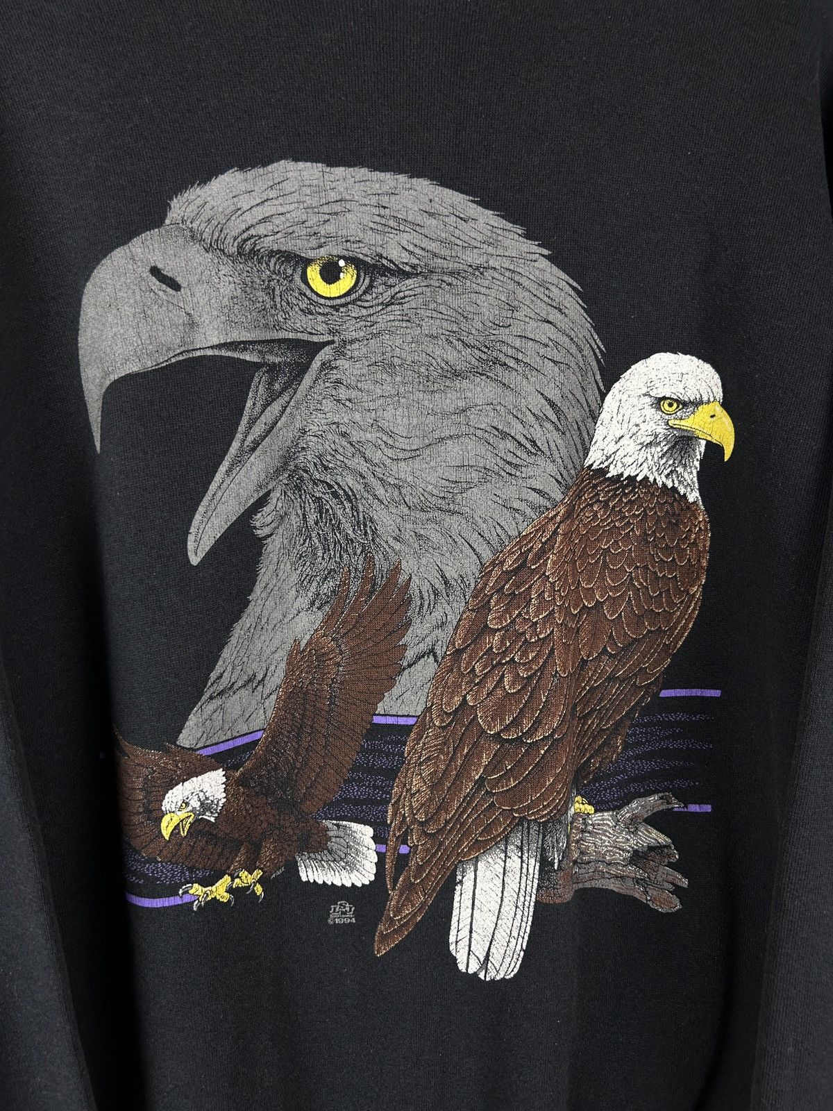 Vintage 90s Vintage Wildlife Eagle 1994 Crewneck Sweatshirt Size L Size US L / EU 52-54 / 3 - 2 Thumbnail
