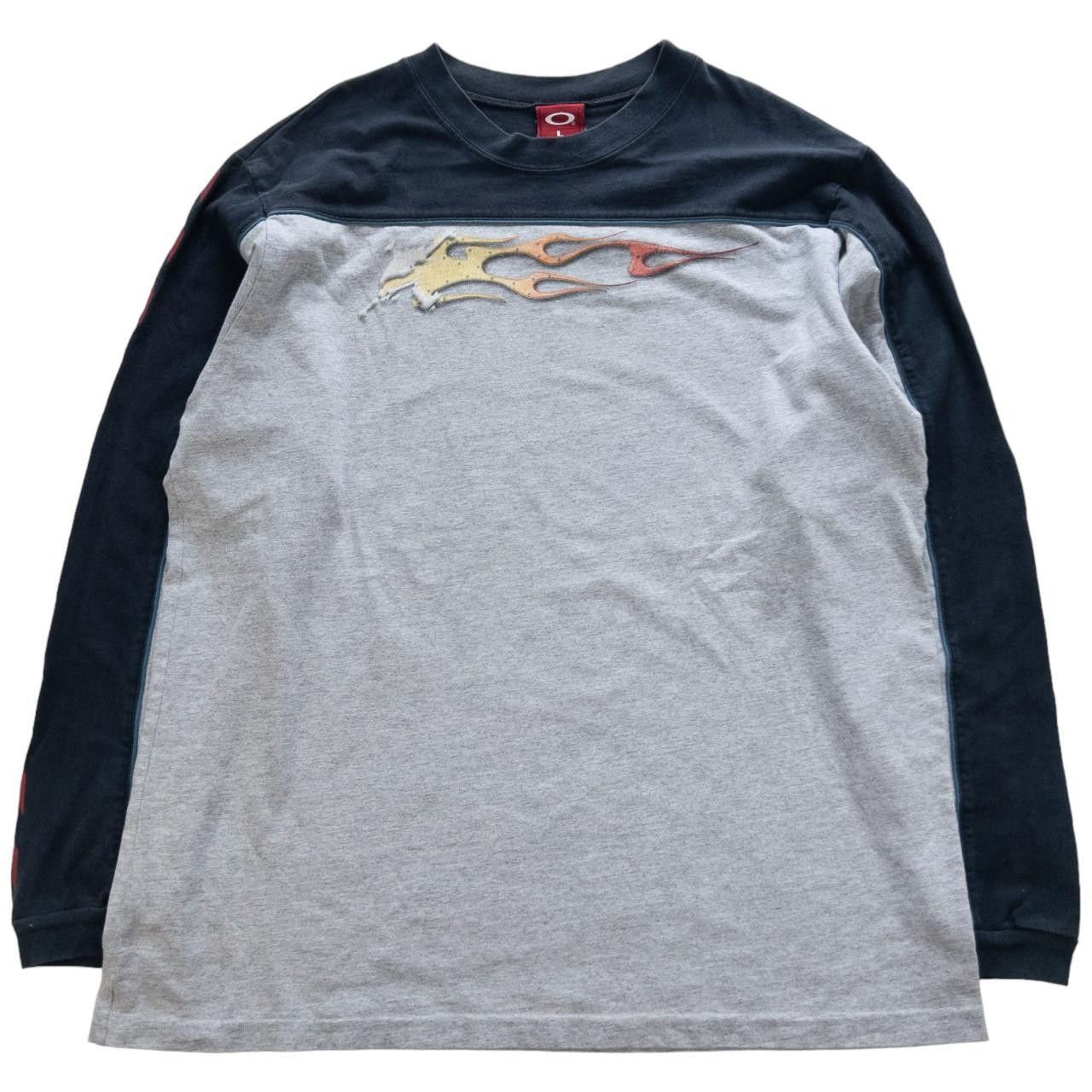 Vintage Oakley Flame Long Sleeve T Shirt Size L