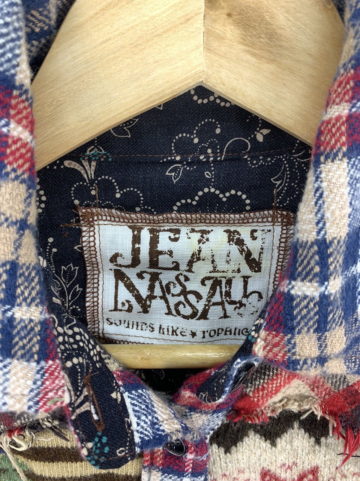 Japanese Brand Rare Navajo Patchwork Knitted Flannel Size XXS / US 00 / IT 34 - 6 Thumbnail