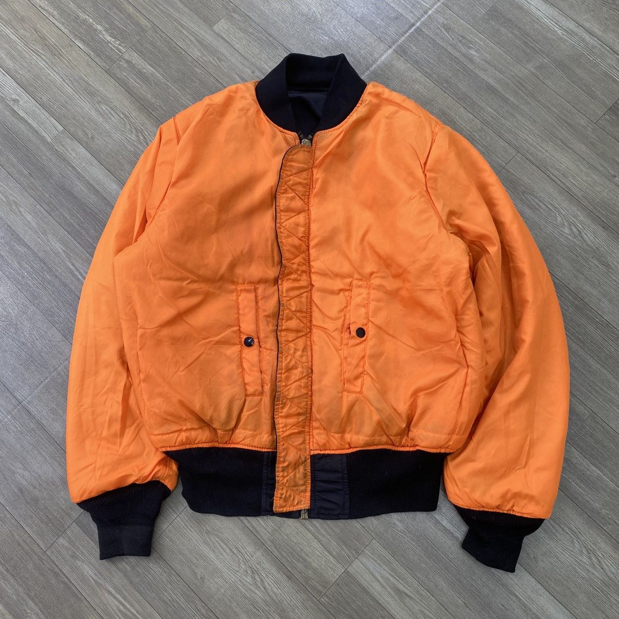 Alpha Industries Vintage Alpha Industries MA-1 Black Military Bomber Jacket Size US M / EU 48-50 / 2 - 11 Thumbnail