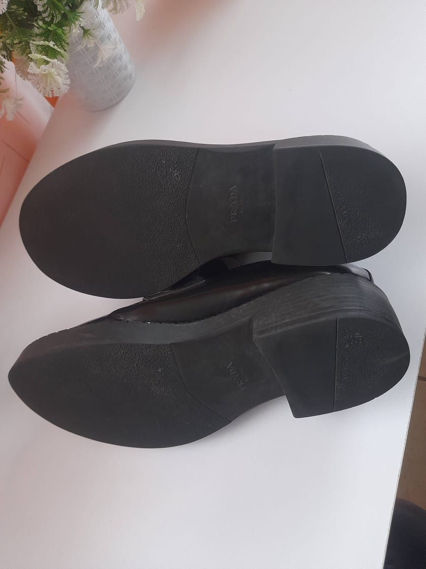 Prada Prada chocolate brushed black shoes size 37 Size US 7 / IT 37 - 8 Thumbnail