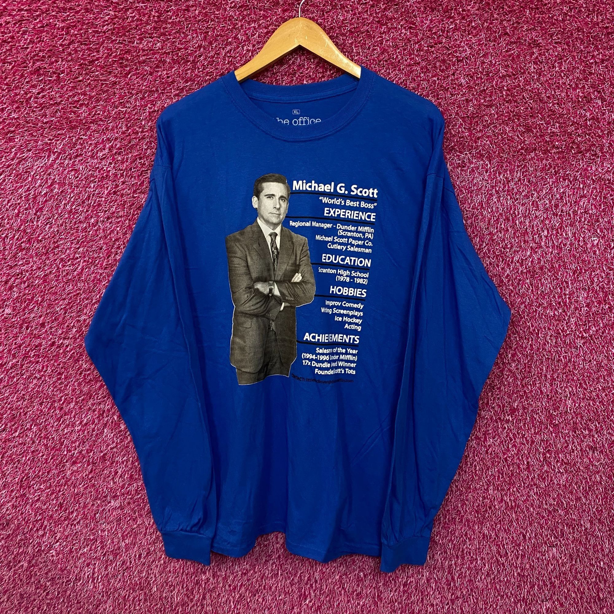 Ripple Junction The Office Michael Scott Resume Long S shirt size extra larg Size US XL / EU 56 / 4 - 1 Thumbnail