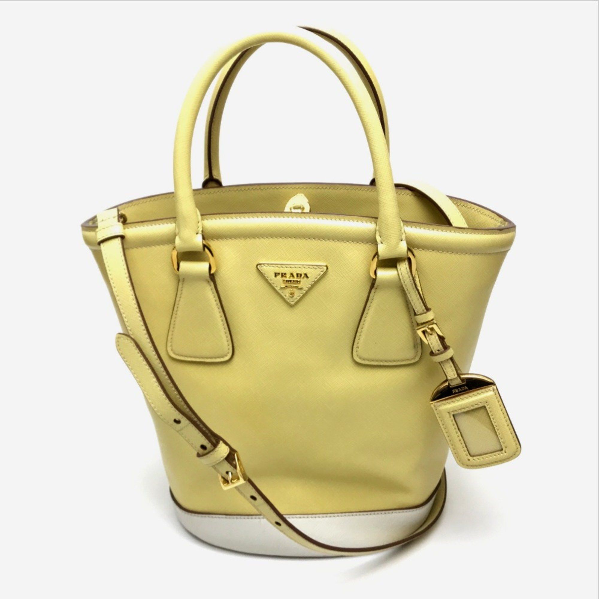 Prada PRADA B2442B Bag 2WAY Shoulder Bag yellow Off White Size ONE SIZE - 1 Thumbnail