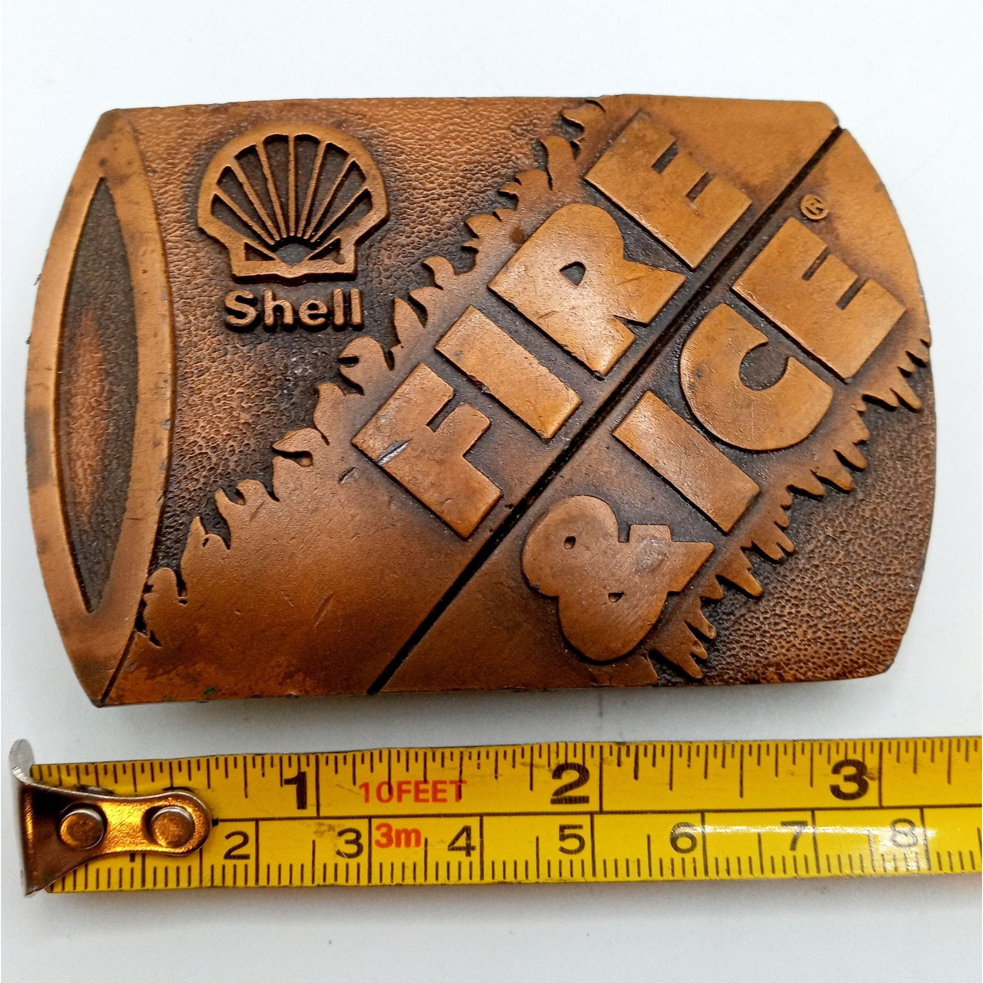 Other Shell Fire And Ice Belt Buckle Motor Oil Vintage Gas Station Size ONE SIZE - 7 Thumbnail