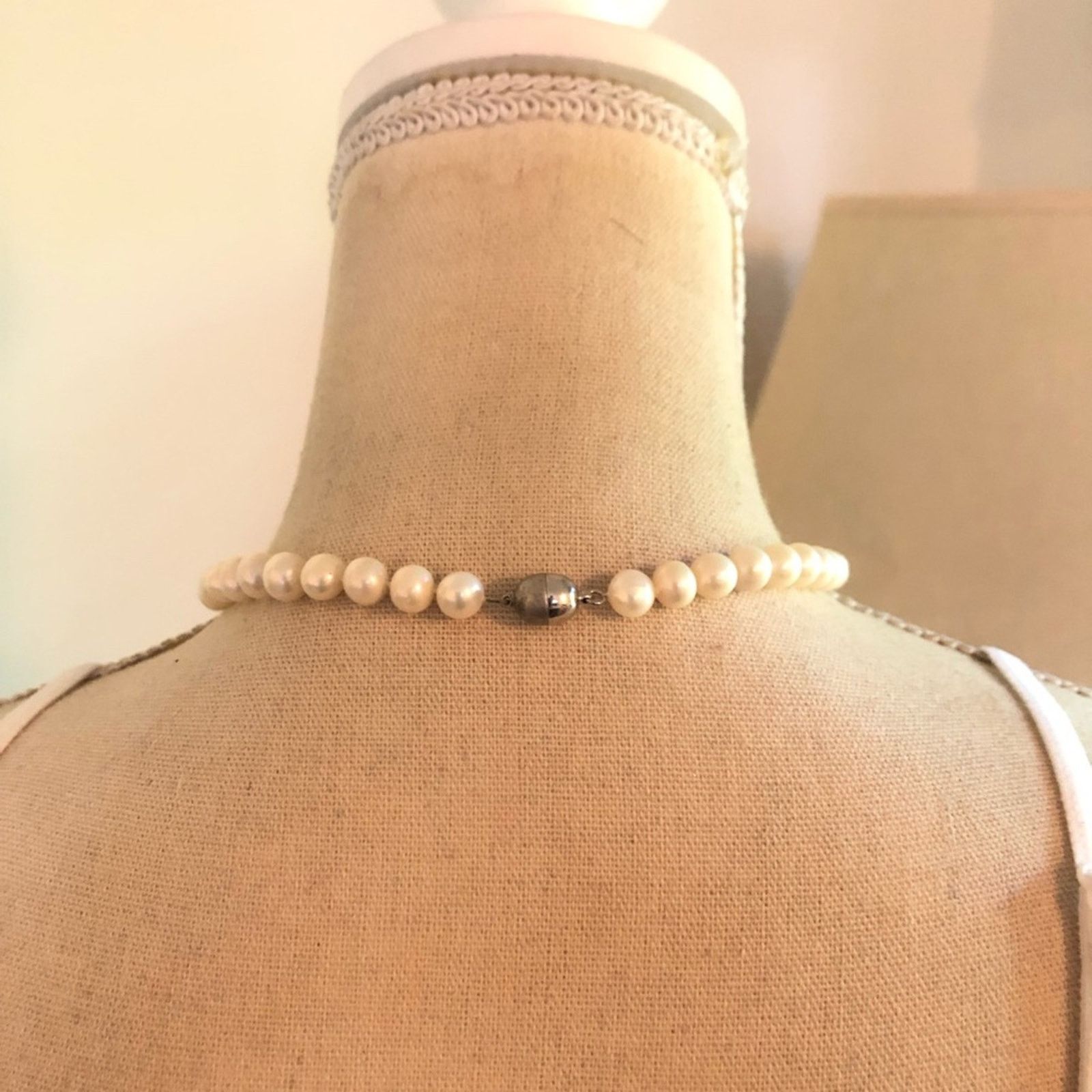 Jewelry Genuine fresh water pearl sterling silver necklace Size ONE SIZE - 4 Thumbnail