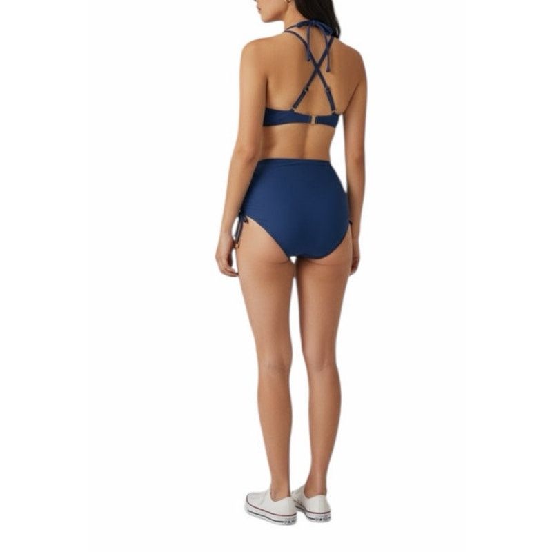 Other Blooming Jelly Blue Cheeky Two Piece Criss Cross Swimsuit Size ONE SIZE - 4 Thumbnail