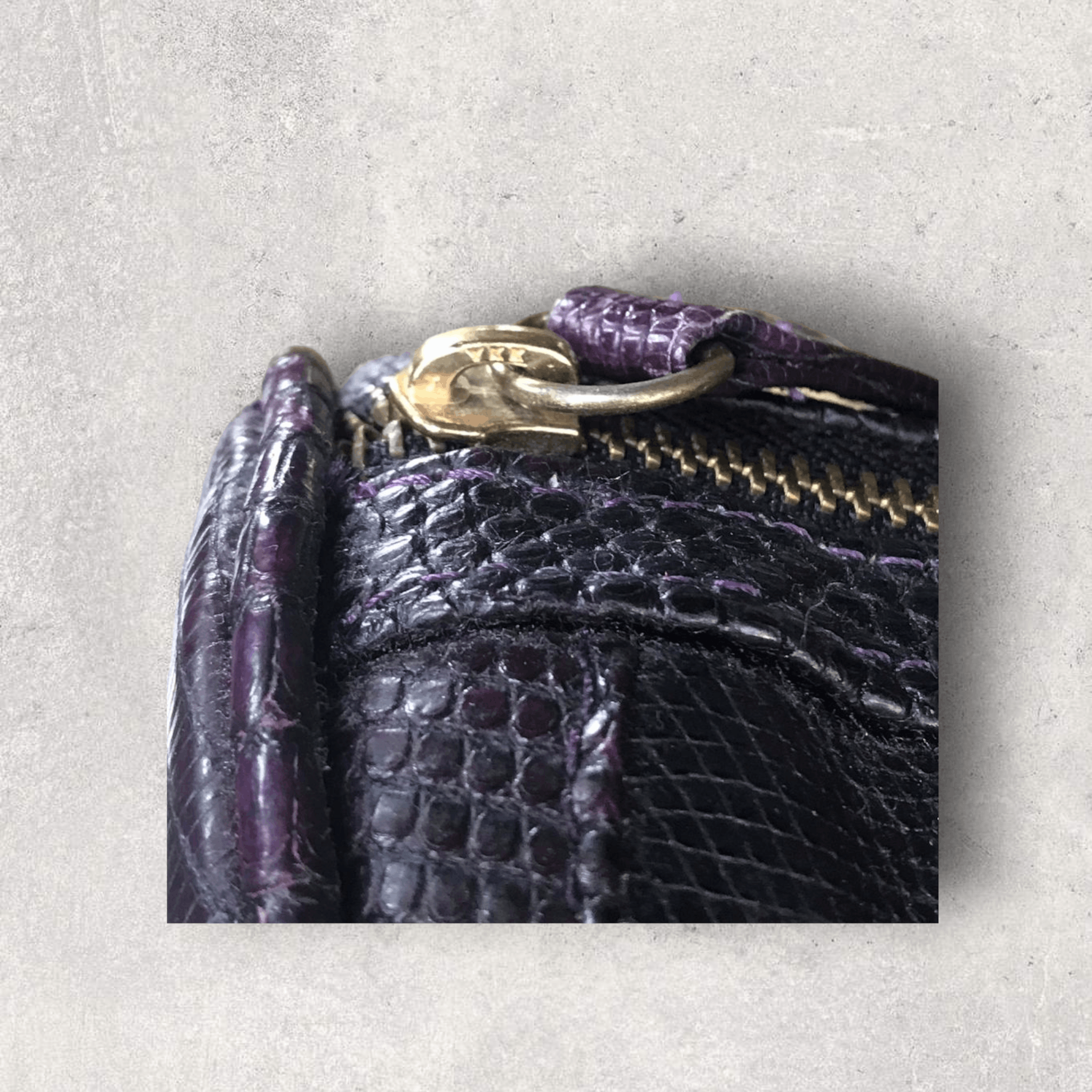 Genuine Leather Lizard Skin Leather Handmade HandleBag Size ONE SIZE - 6 Thumbnail