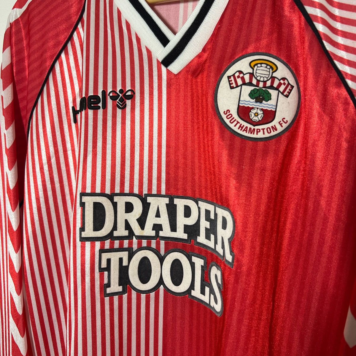 Hummel Southampton 1987-1989 Home Long Sleeve Jersey | Vtg Soccer Size US XL / EU 56 / 4 - 2 Thumbnail