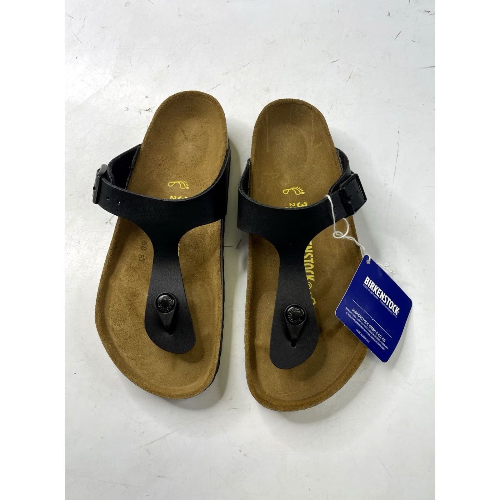 Birkenstock VINTAGE Birkenstock Gizeh Sandal? 36 Black Birko-Flor Germany Slides US 5 Women's Sandal Size US 5 / IT 35 - 2 Thumbnail