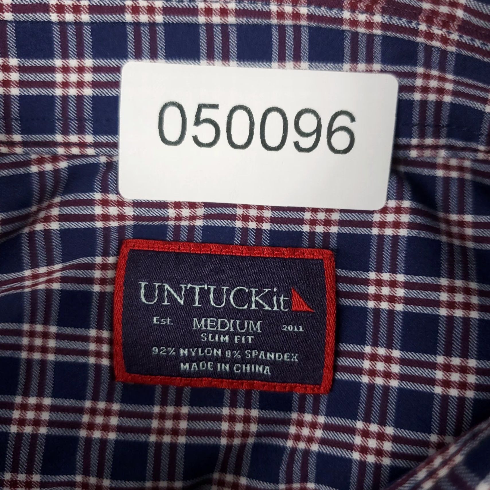 UNTUCKit UNTUCKit Blue Plaid Button-Up Shirt Mens Medium Long Sleeve Casual Woven Size US M / EU 48-50 / 2 - 6 Thumbnail